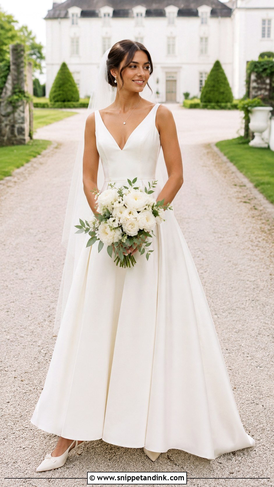 V Neck A Line Wedding Dress - Snippet and Ink - 20 Simple Elegant Wedding Dress Classy Chic Ideas