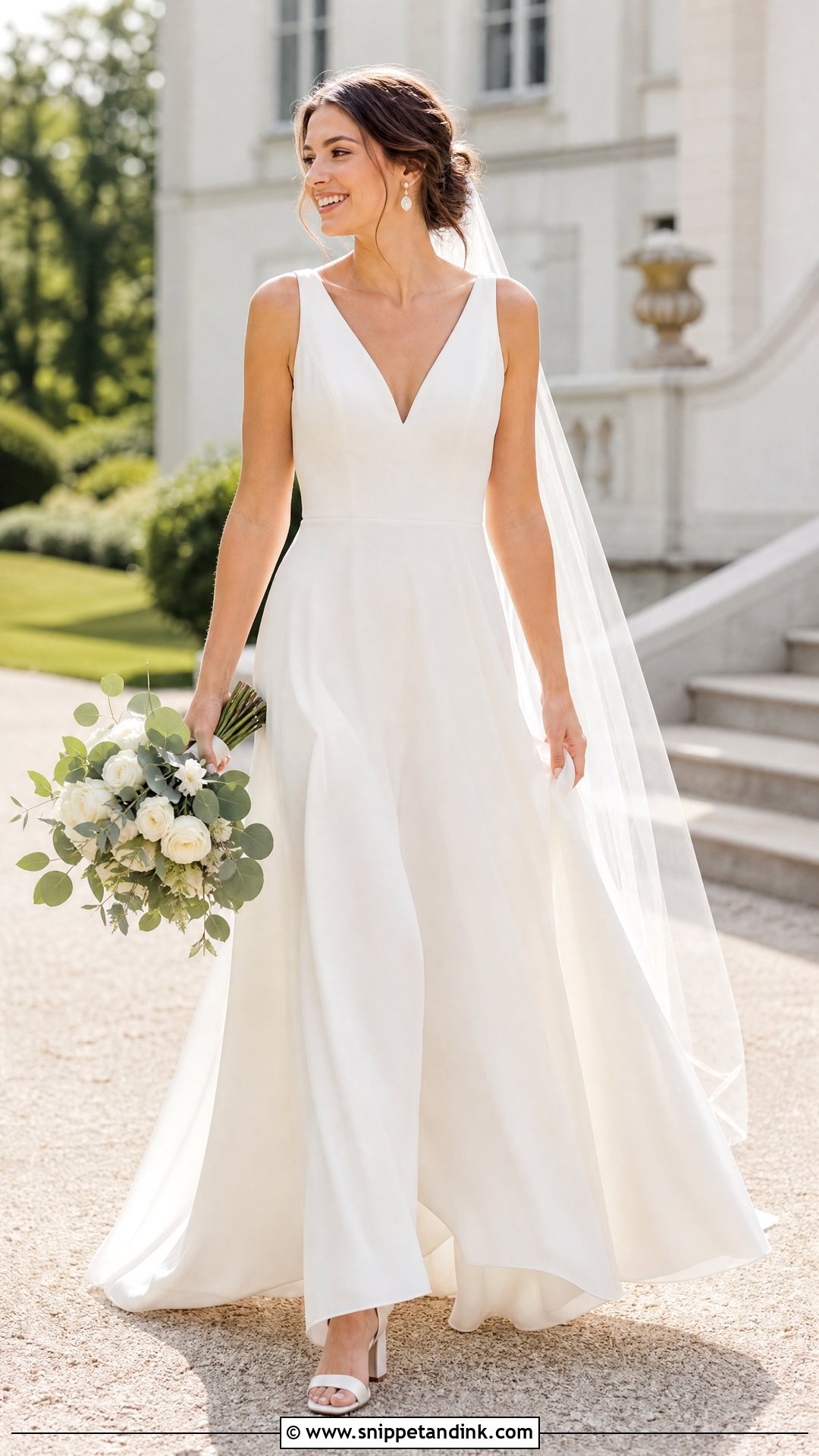 V Neck A Line Wtoo Wedding Dress - Snippet and Ink - 20 Wtoo By Watters Wedding Dress Ideas