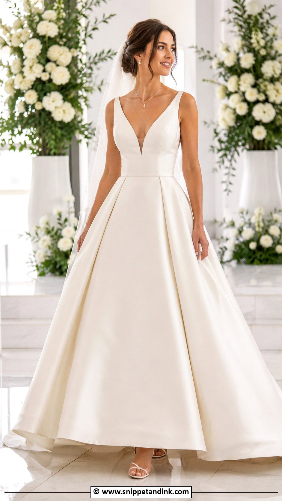 V Neck Ball Gown Wedding Dress - Snippet and Ink - 30 Ball Gowns Wedding