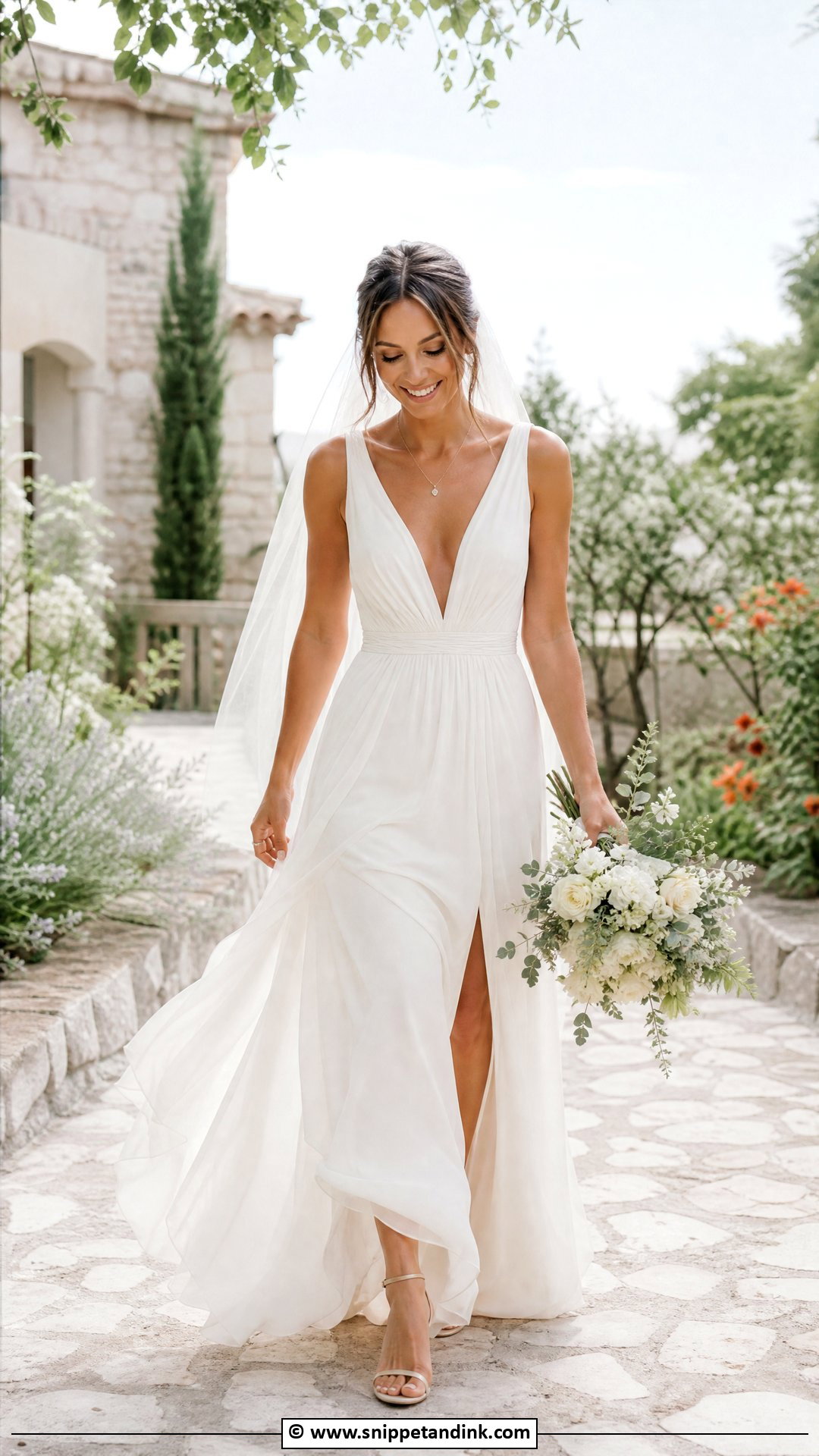 V Neck Bride Dress - Snippet and Ink - 35 Bride Dress Ideas
