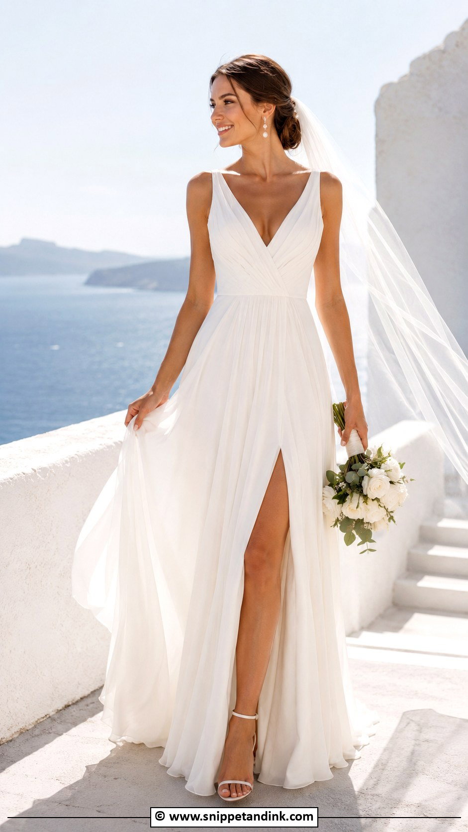 V Neck Bride Dress - Snippet and Ink - 30 Brides Dresses