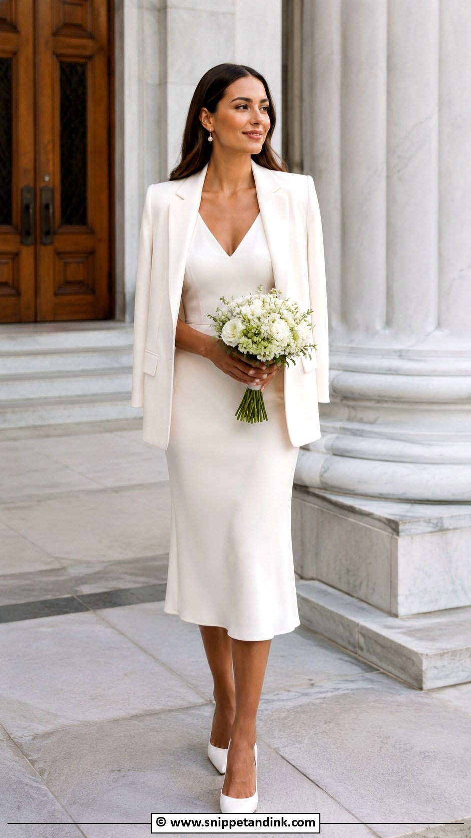 V Neck Courthouse Wedding Dress - Snippet and Ink - 30 V Neck Wedding Dress Ideas