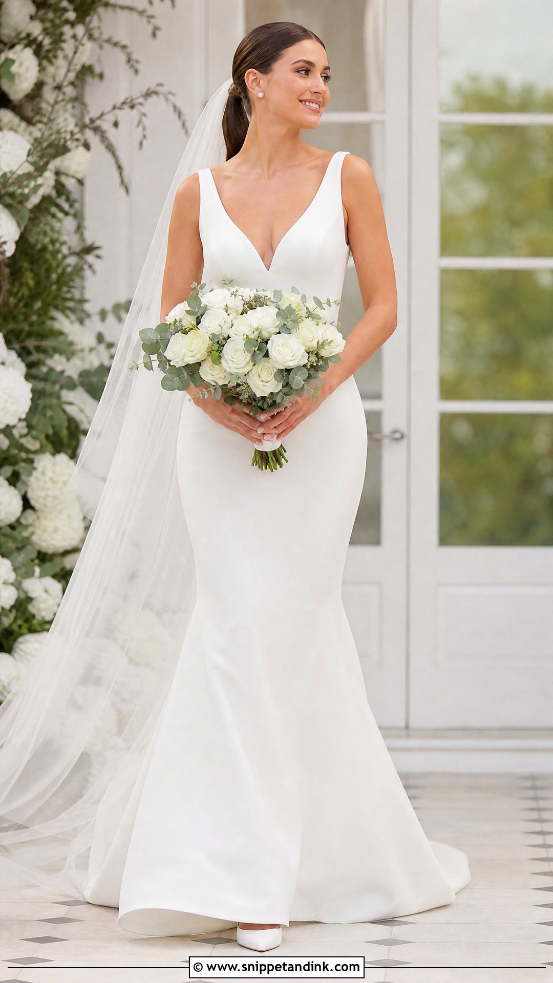 V Neck Mermaid Wedding Dress - Snippet and Ink - 25 Simple Mermaid Wedding Dress Ideas
