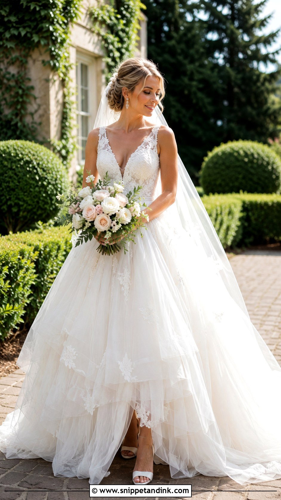 V Neck Princess Gown Wedding Dress - Snippet and Ink - 25 Princess Gown Wedding Dress Ideas