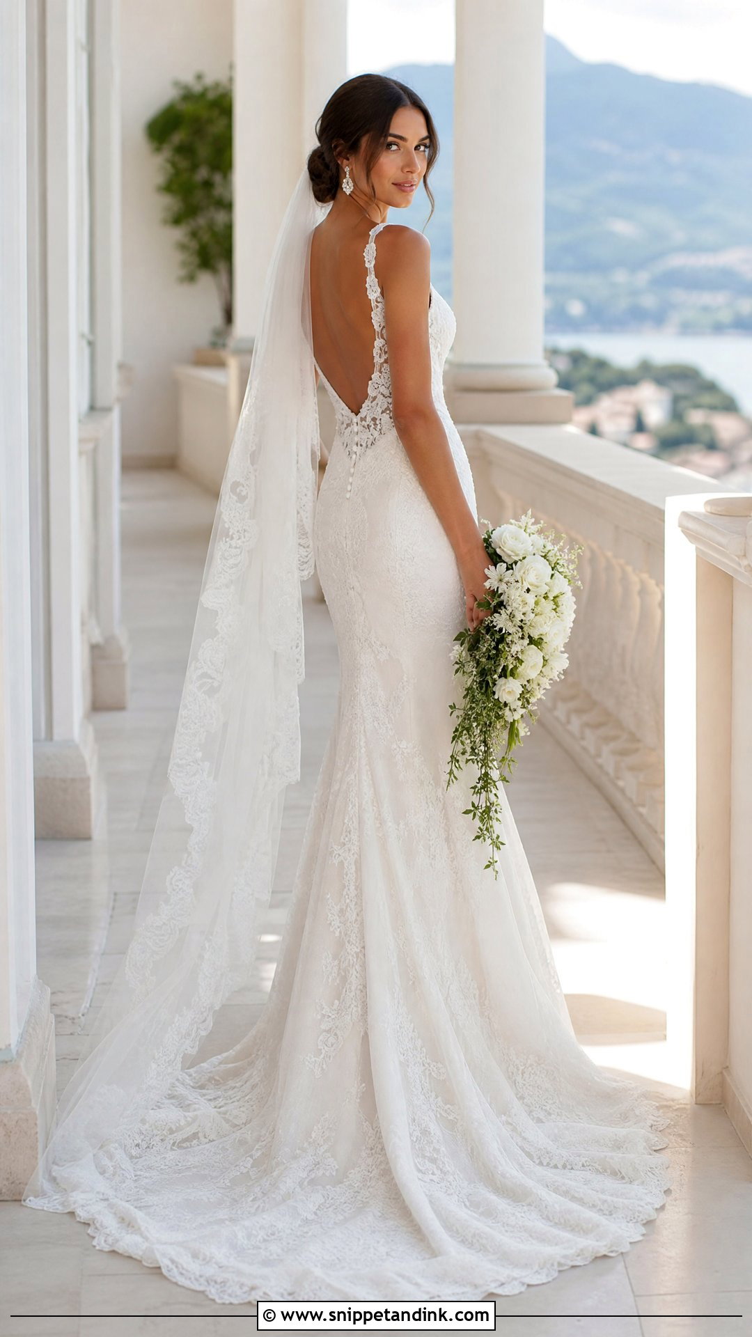 V Neck Spanish Wedding Dress With Open Back - Snippet and Ink - 20 Spain Wedding Dress Ideas