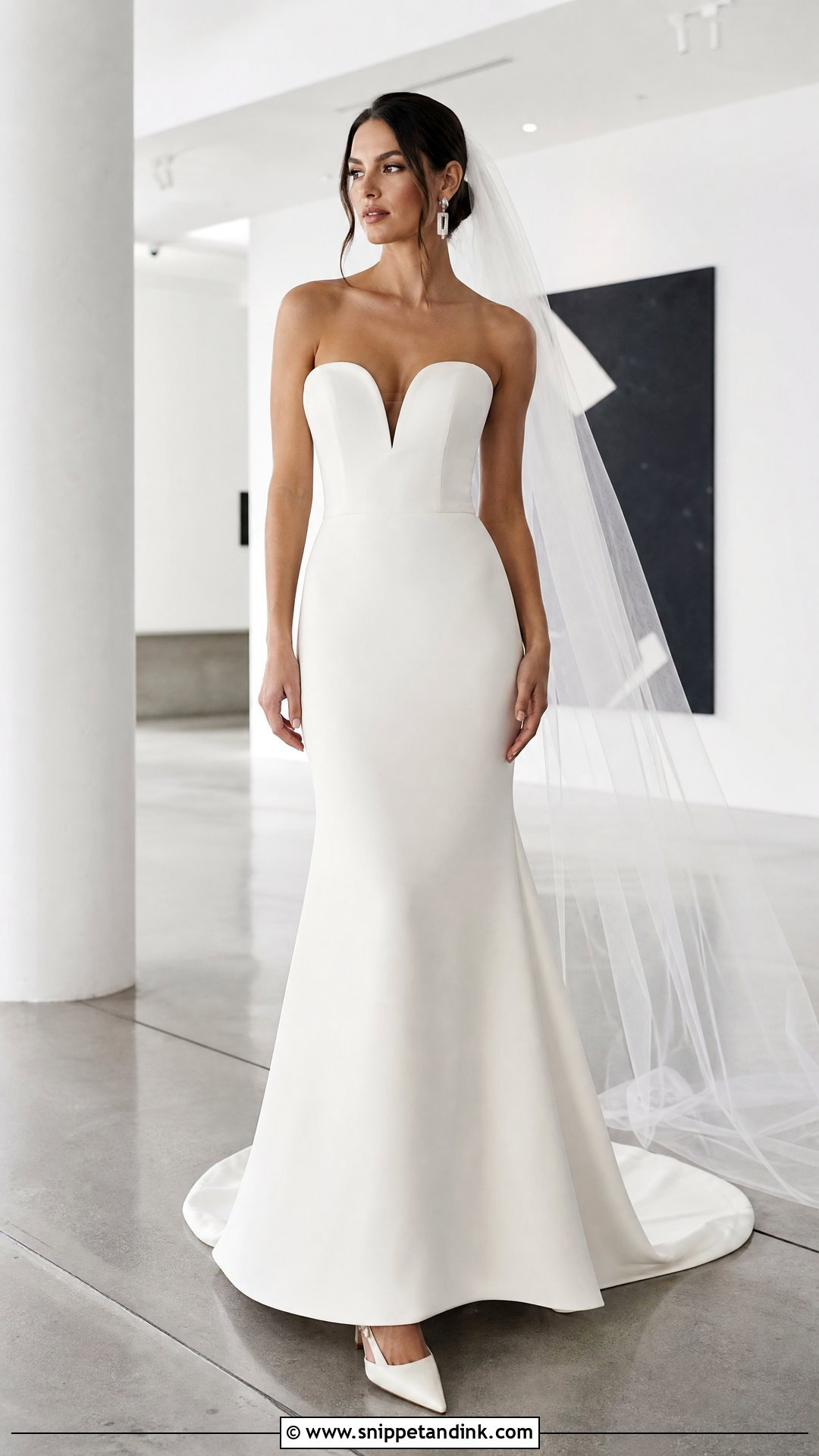 V Neck Strapless Wedding Dress - Snippet and Ink - 25 Simple Strapless Wedding Dress Ideas