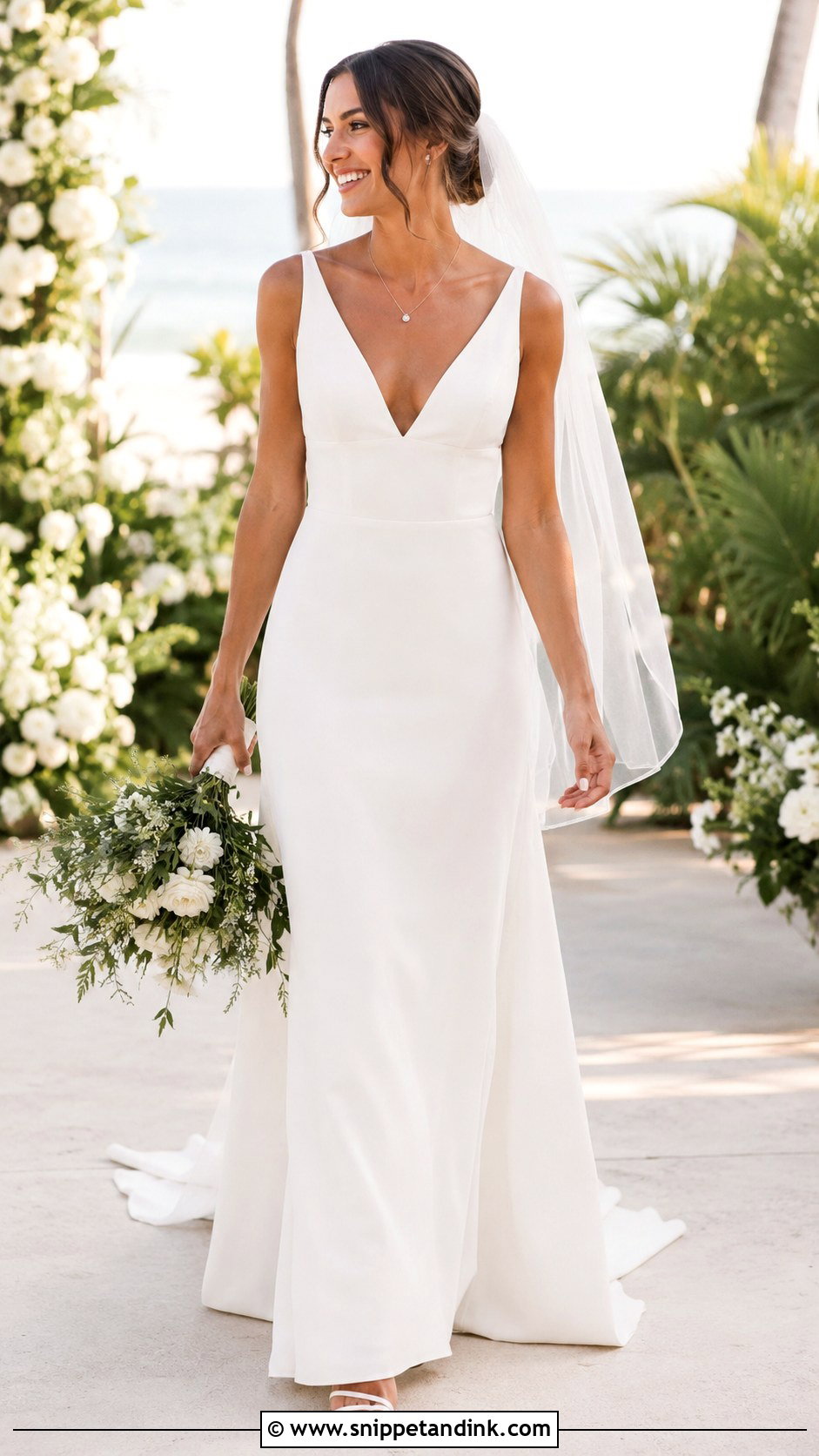 V Neck Wedding Dress - Snippet and Ink - 25 Simple Classy Wedding Dress Ideas