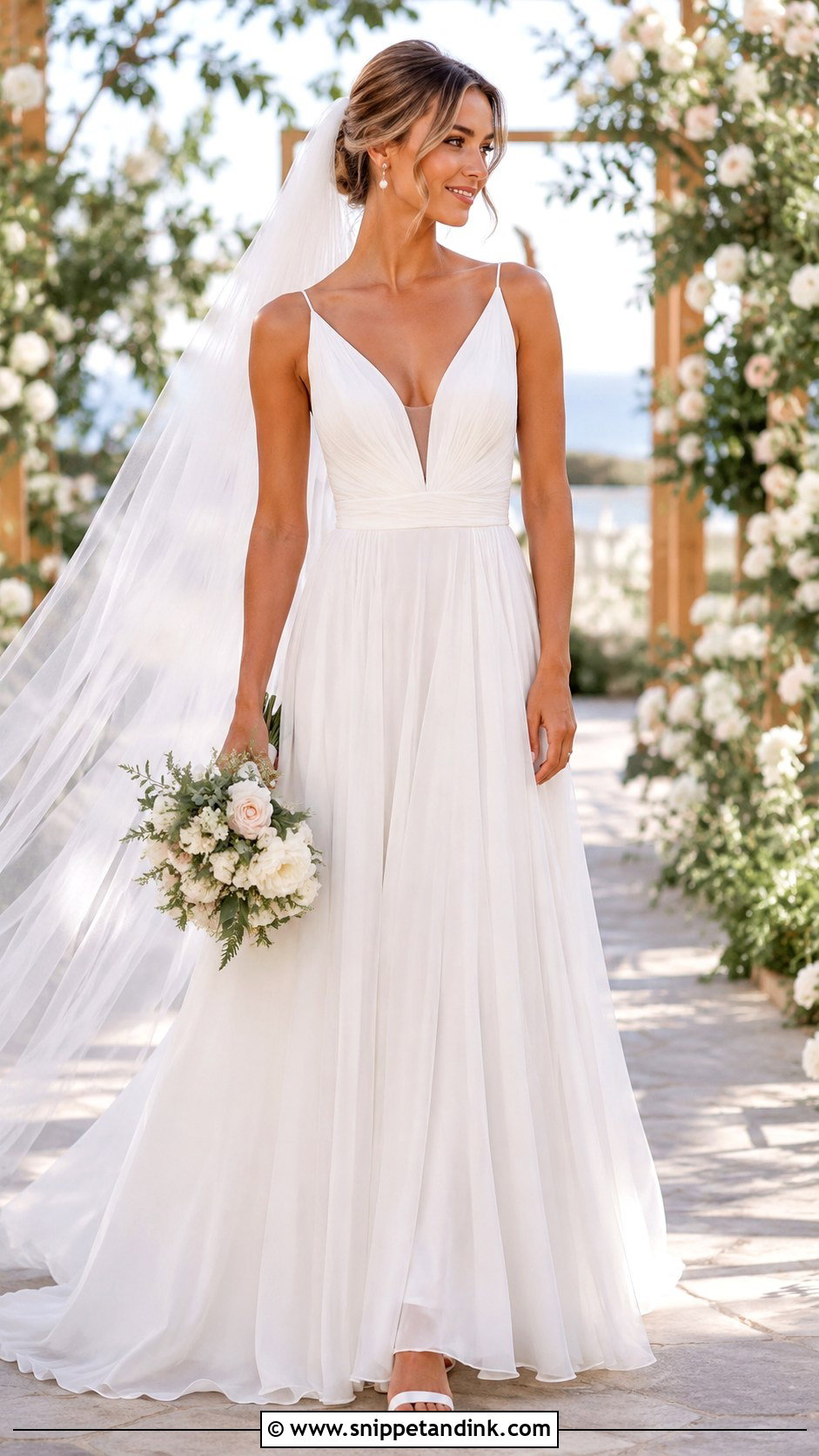 V Neck Wedding Dress - Snippet and Ink - 30 Wedding Dress for Women Ideas