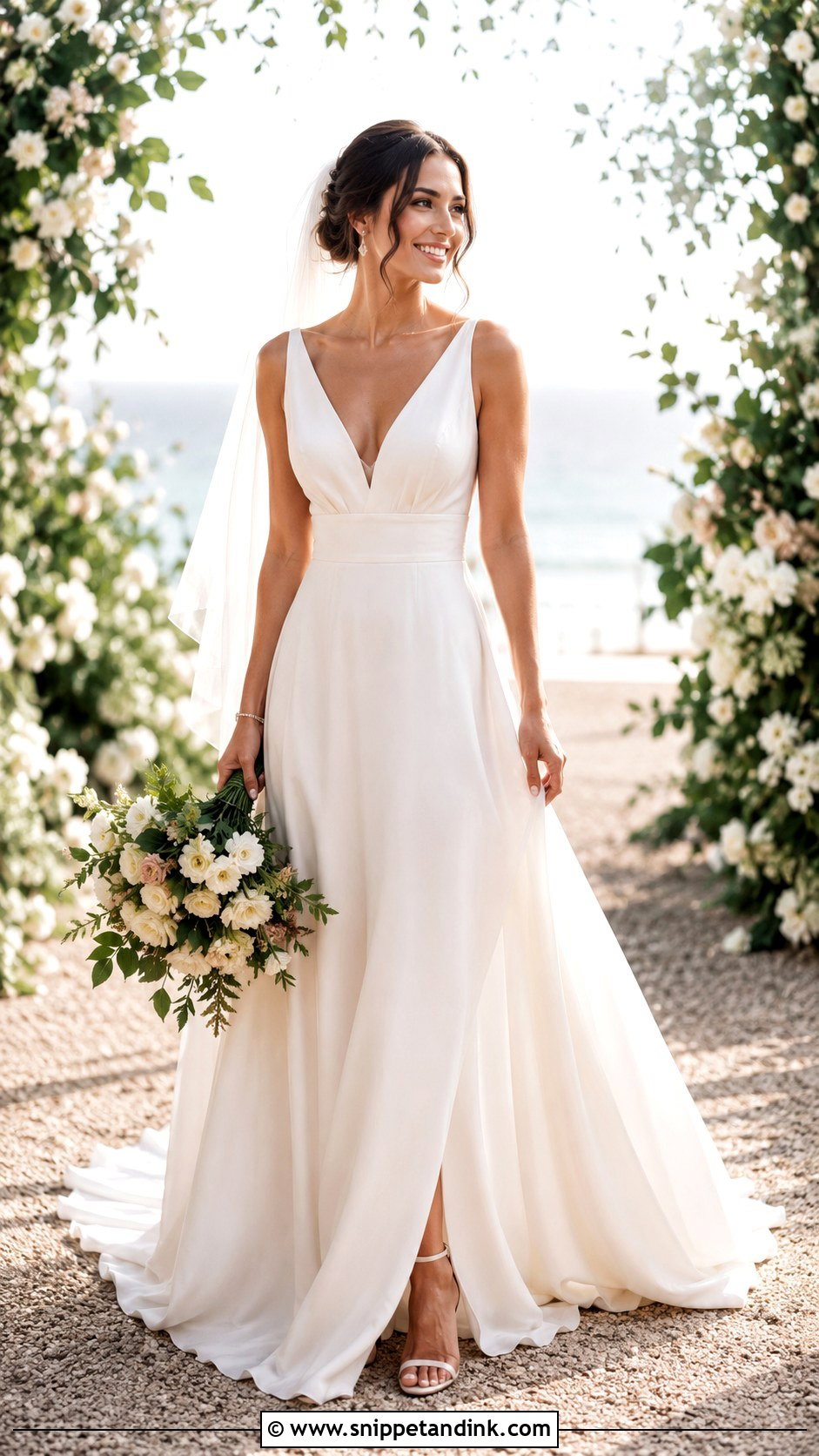 V Neck Wedding Dress - Snippet and Ink - 25 Wedding Dresses Styles