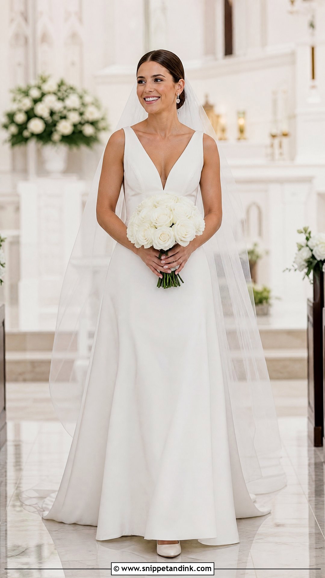 V Neck Wedding Dress - Snippet and Ink - 20 Simple Plain Wedding Dress Ideas
