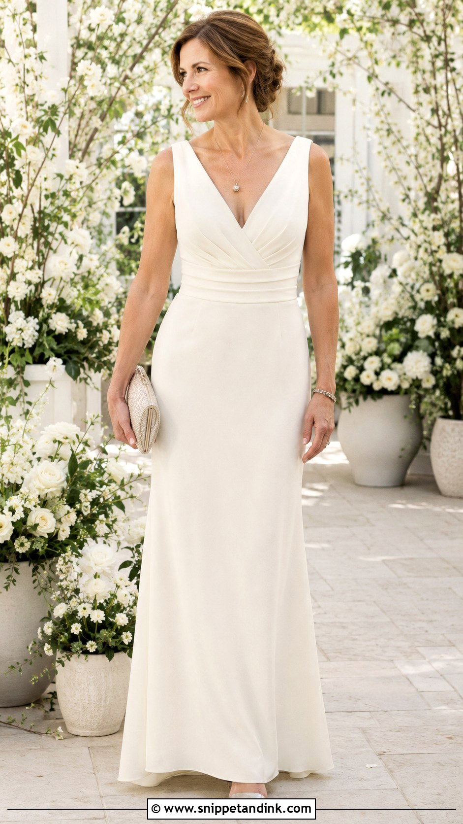 V Neck Wedding Dress For Second Marriage - Snippet and Ink - 25 2nd Wedding Dress Over 40 Ideas