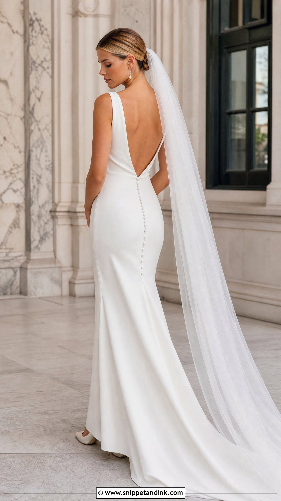 V Neck Wedding Dress With Open Back - Snippet and Ink - 20 V Neckline Wedding Dress Ideas