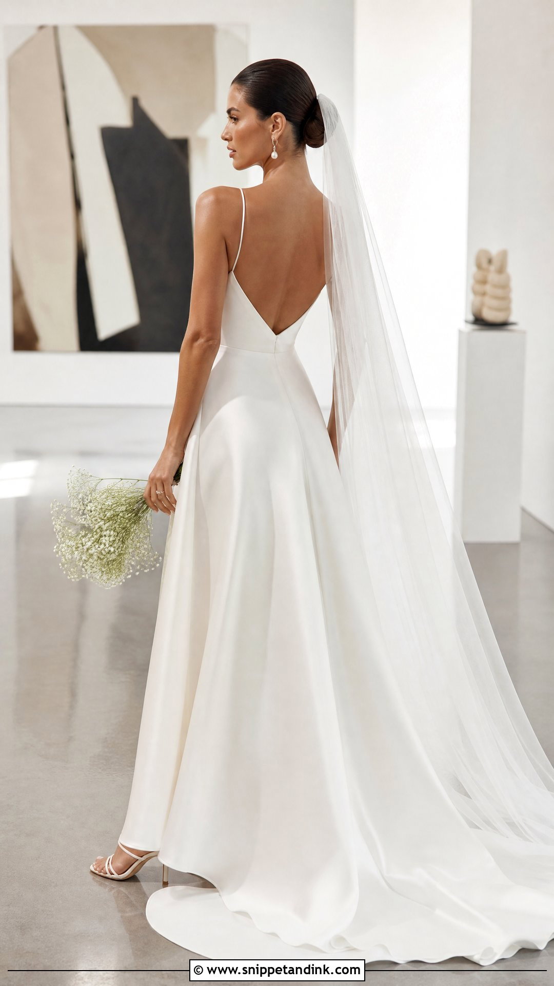 V Neck Wedding Dress With Spaghetti Straps - Snippet and Ink - 20 V Neckline Wedding Dress Ideas