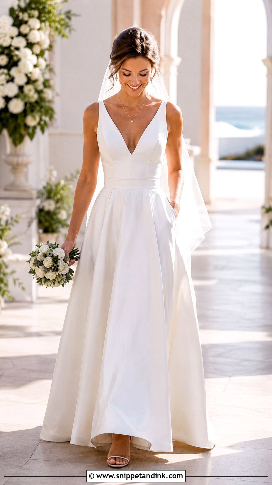 V Neck Wedding Dress with Pockets - Snippet and Ink - 20 Wedding Dress with Pockets Ideas