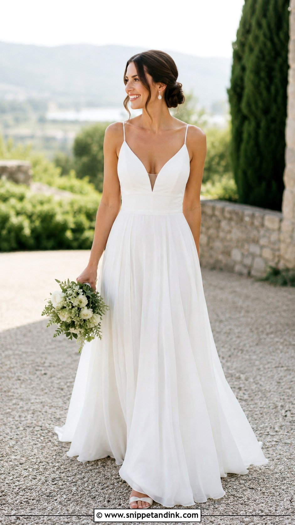 V Neck Wedding Gown - Snippet and Ink - 25 Wedding Gown Styles