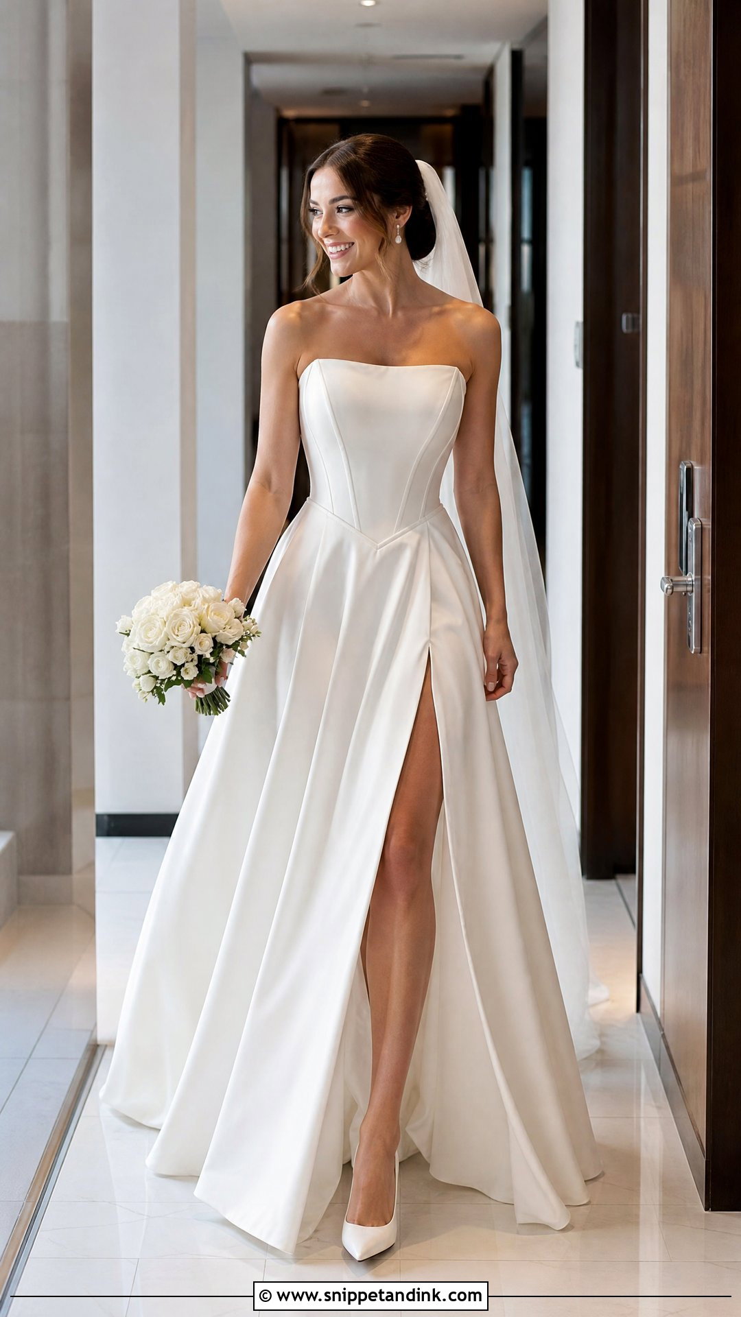 V Waist Wedding Dress With A Slit - Snippet and Ink - 25 V Waist Wedding Dress Ideas
