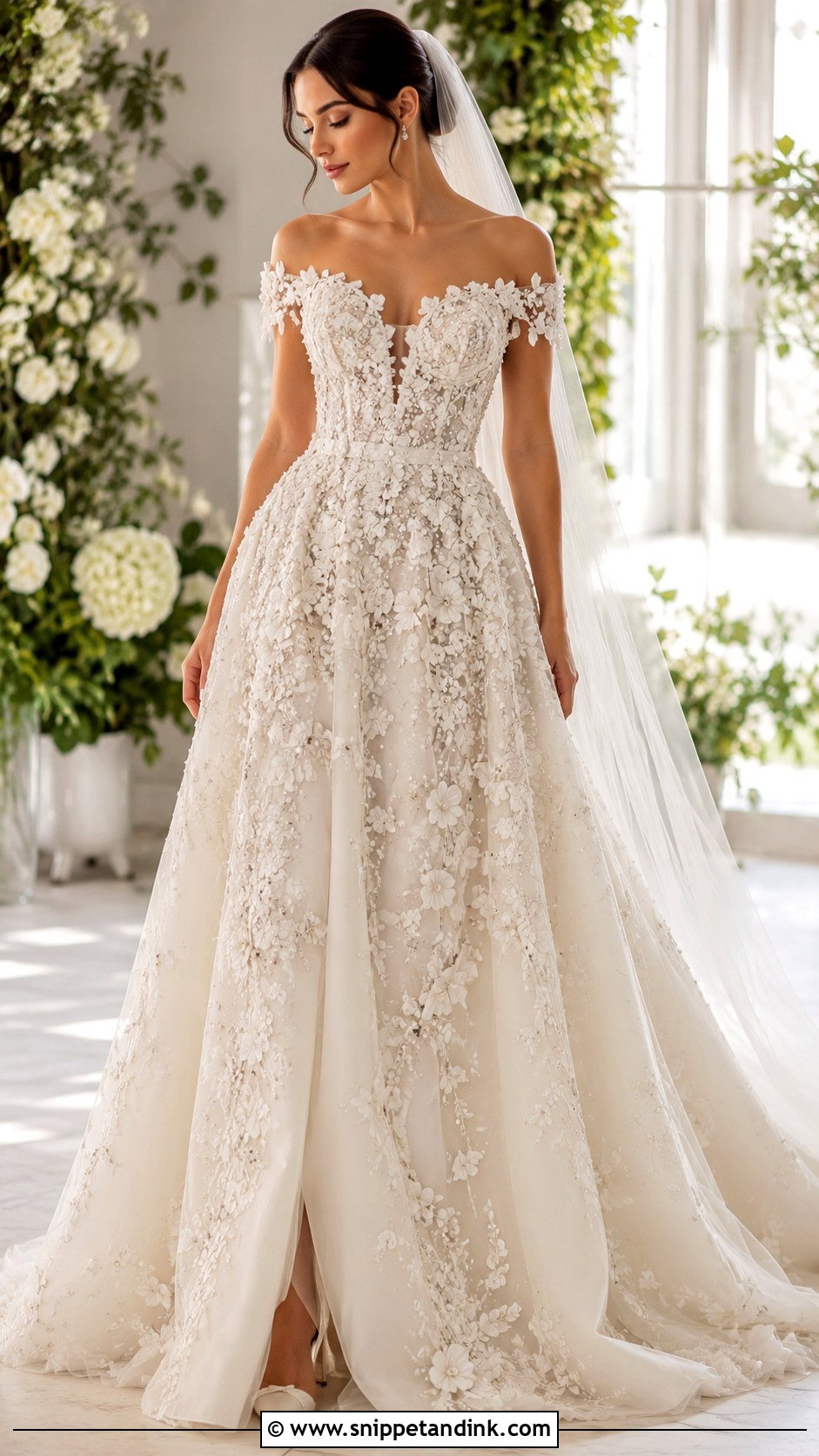 Valdrin Sahiti 3D Floral Wedding Dress - Snippet and Ink - 25 Valdrin Sahiti Wedding Dresses