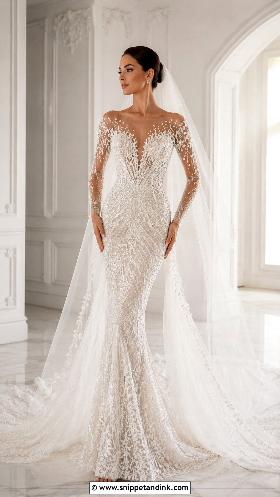Valdrin Sahiti Illusion Wedding Dress - Snippet and Ink - 25 Valdrin Sahiti Wedding Dresses