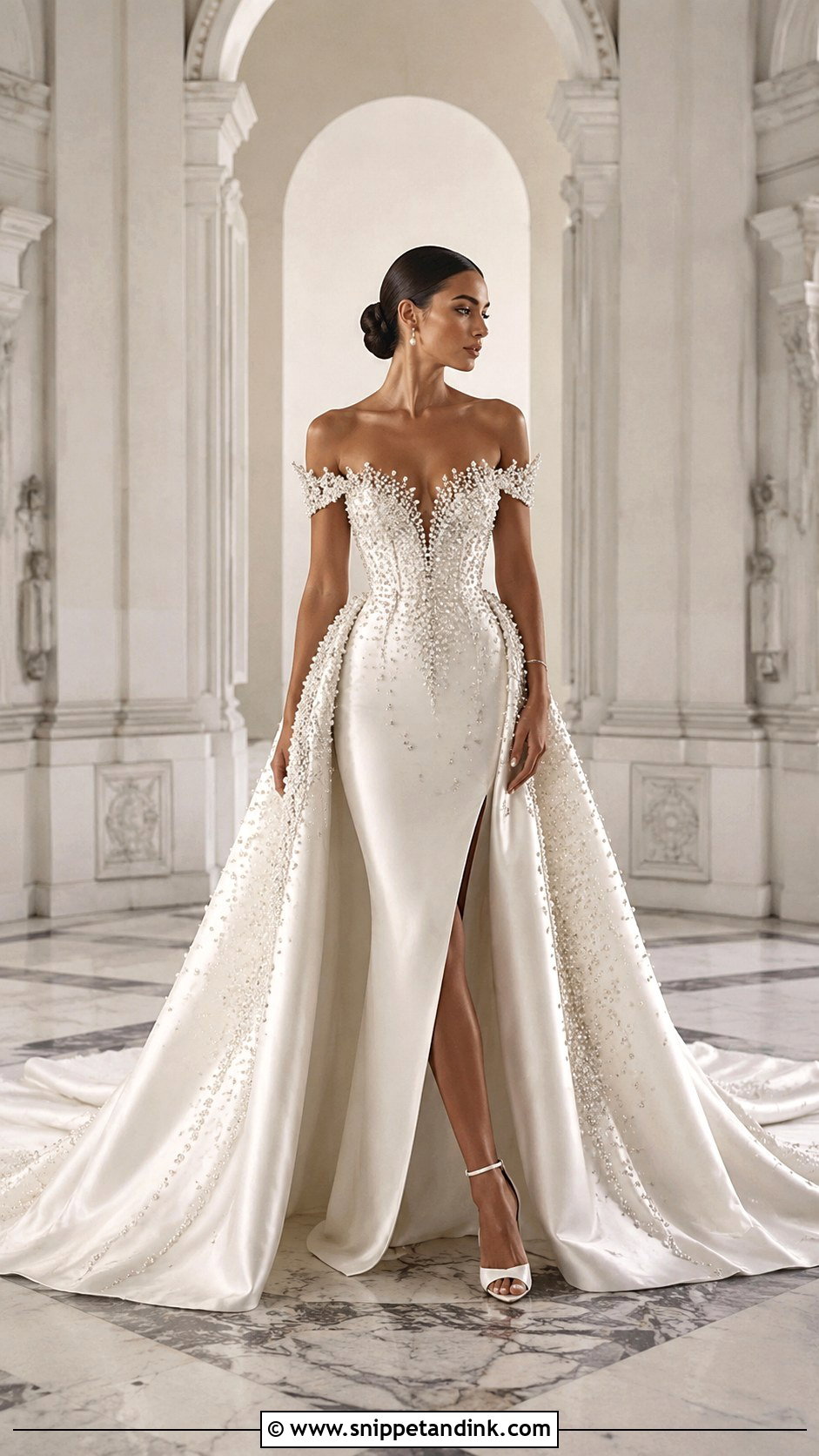Valdrin Sahiti Off Shoulder Wedding Dress - Snippet and Ink - 25 Valdrin Sahiti Wedding Dresses