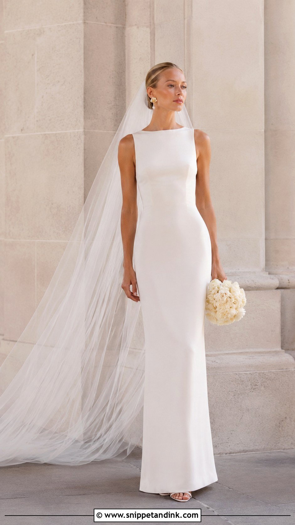 Valentino Column Wedding Dress - Snippet and Ink - 25 Valentino Wedding Dress Ideas