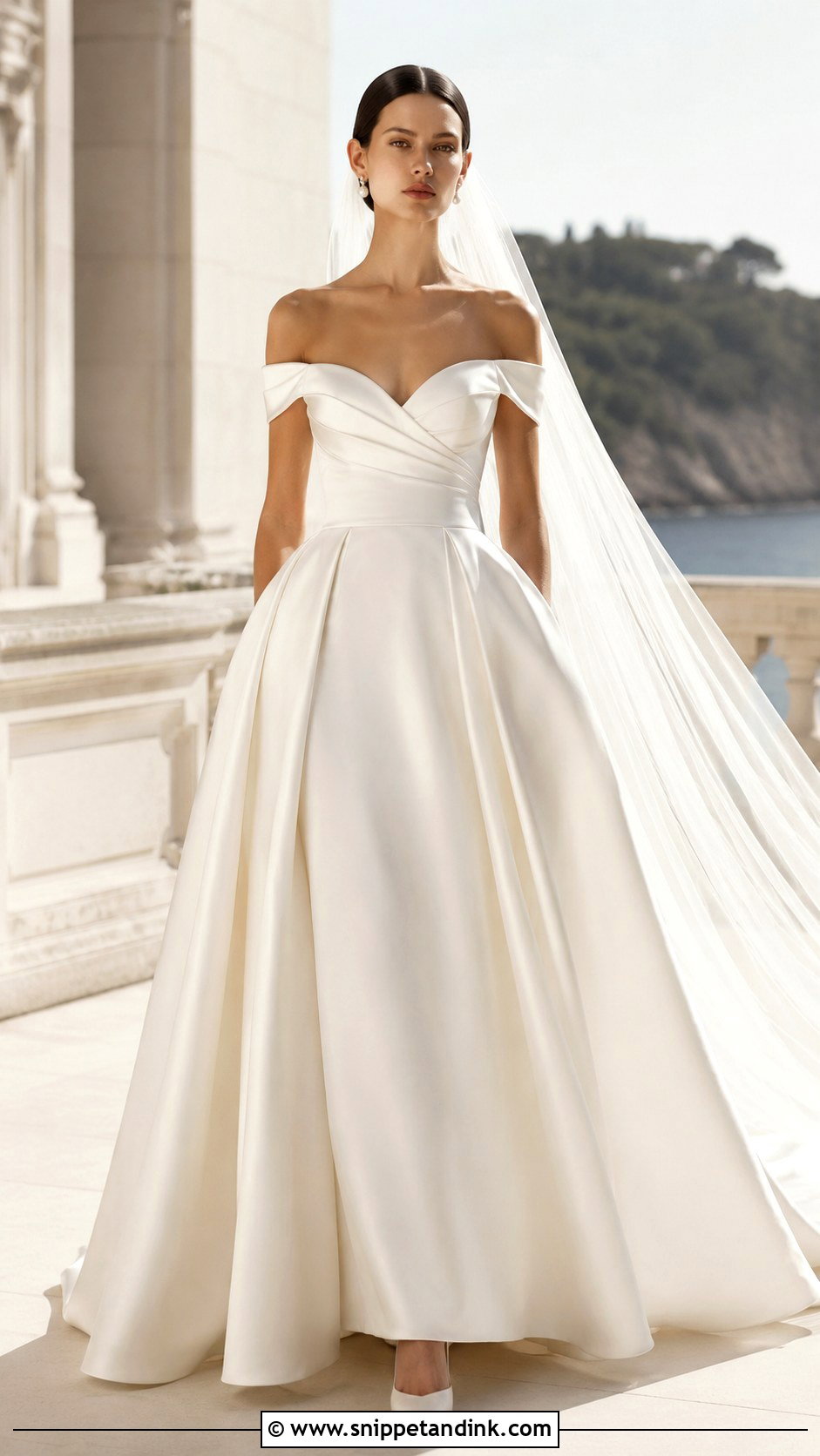 Valentino Off Shoulder Wedding Dress - Snippet and Ink - 25 Valentino Wedding Dress Ideas