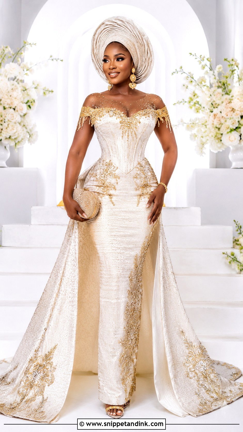 Veekee James Aso Oke Wedding Dress - Snippet and Ink - 25 Veekee James Wedding Dress Ideas