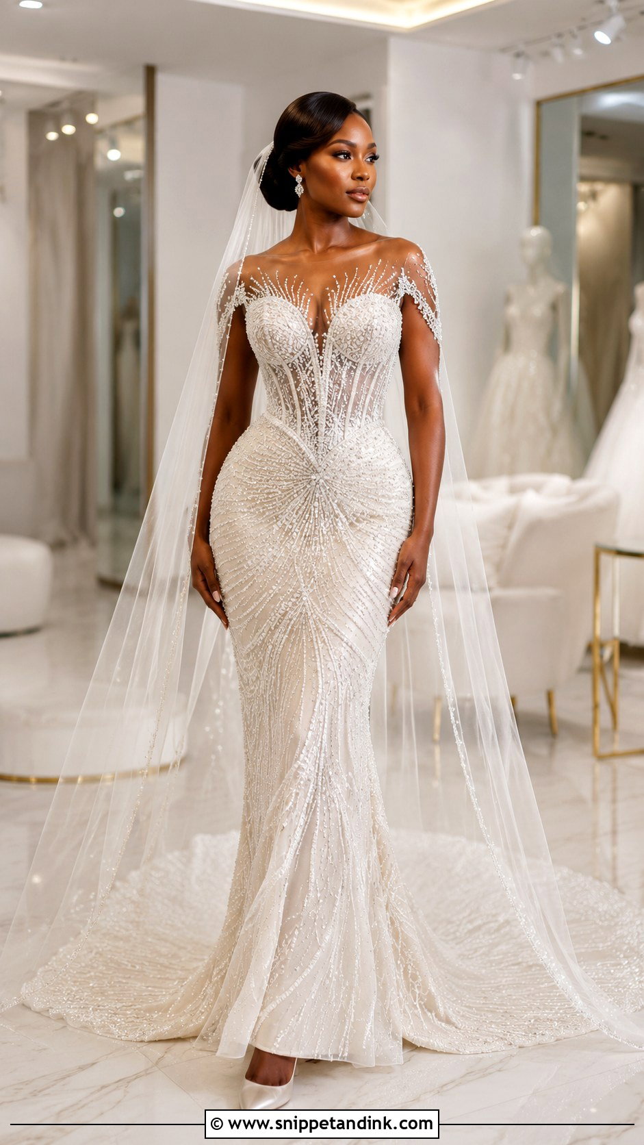 Veekee James Beaded Wedding Dress - Snippet and Ink - 25 Veekee James Wedding Dress Ideas
