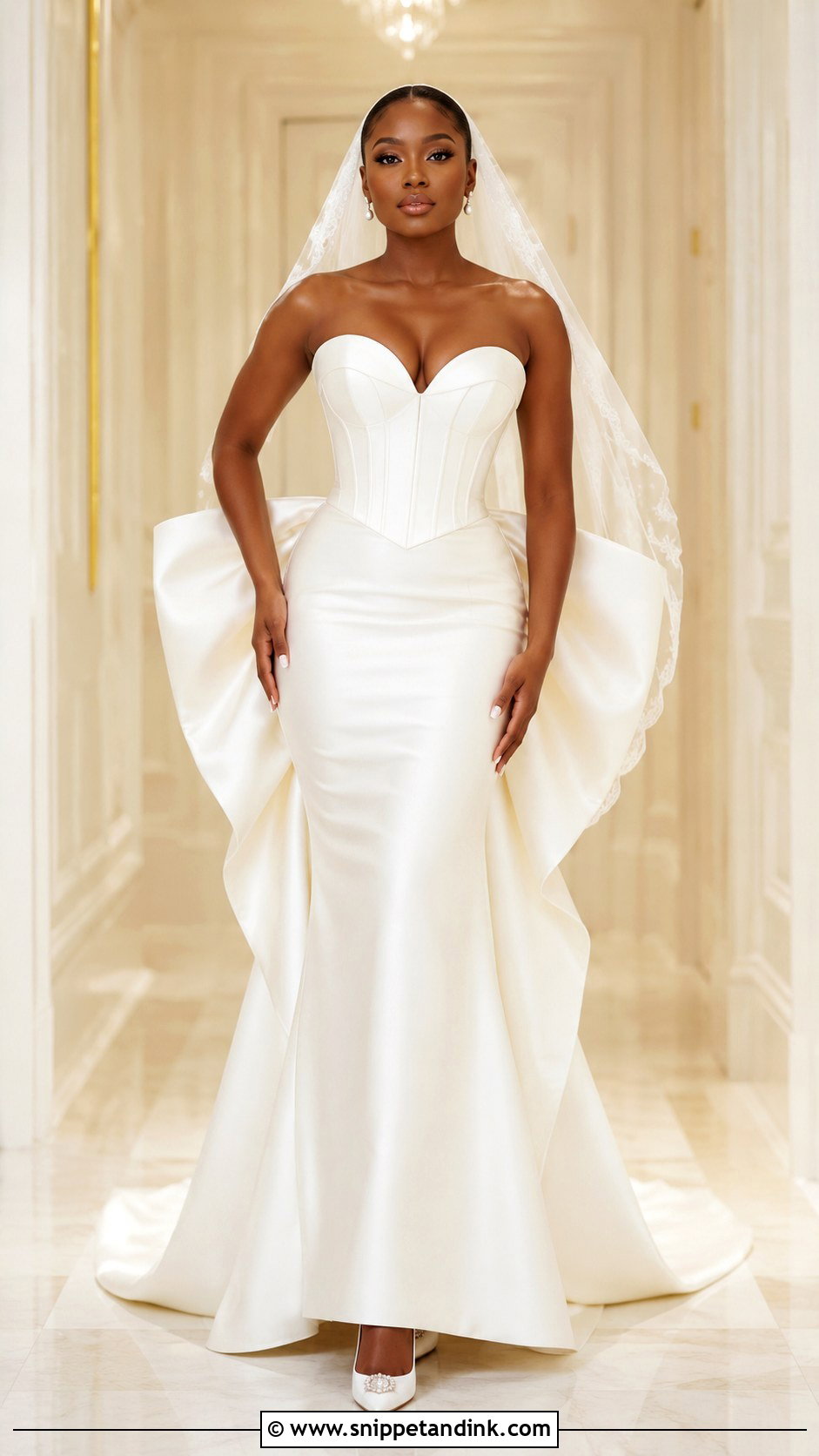 Veekee James Bow Wedding Dress - Snippet and Ink - 25 Veekee James Wedding Dress Ideas