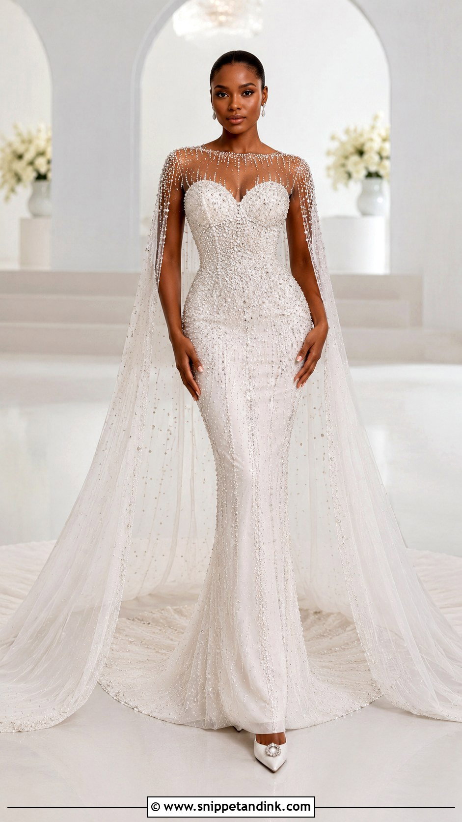 Veekee James Cape Wedding Dress - Snippet and Ink - 25 Veekee James Wedding Dress Ideas