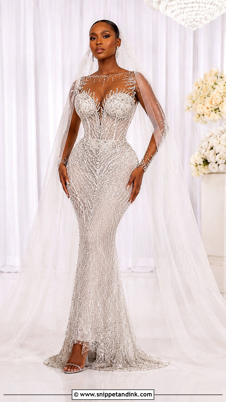Veekee James Crystal Wedding Dress - Snippet and Ink - 25 Veekee James Wedding Dress Ideas