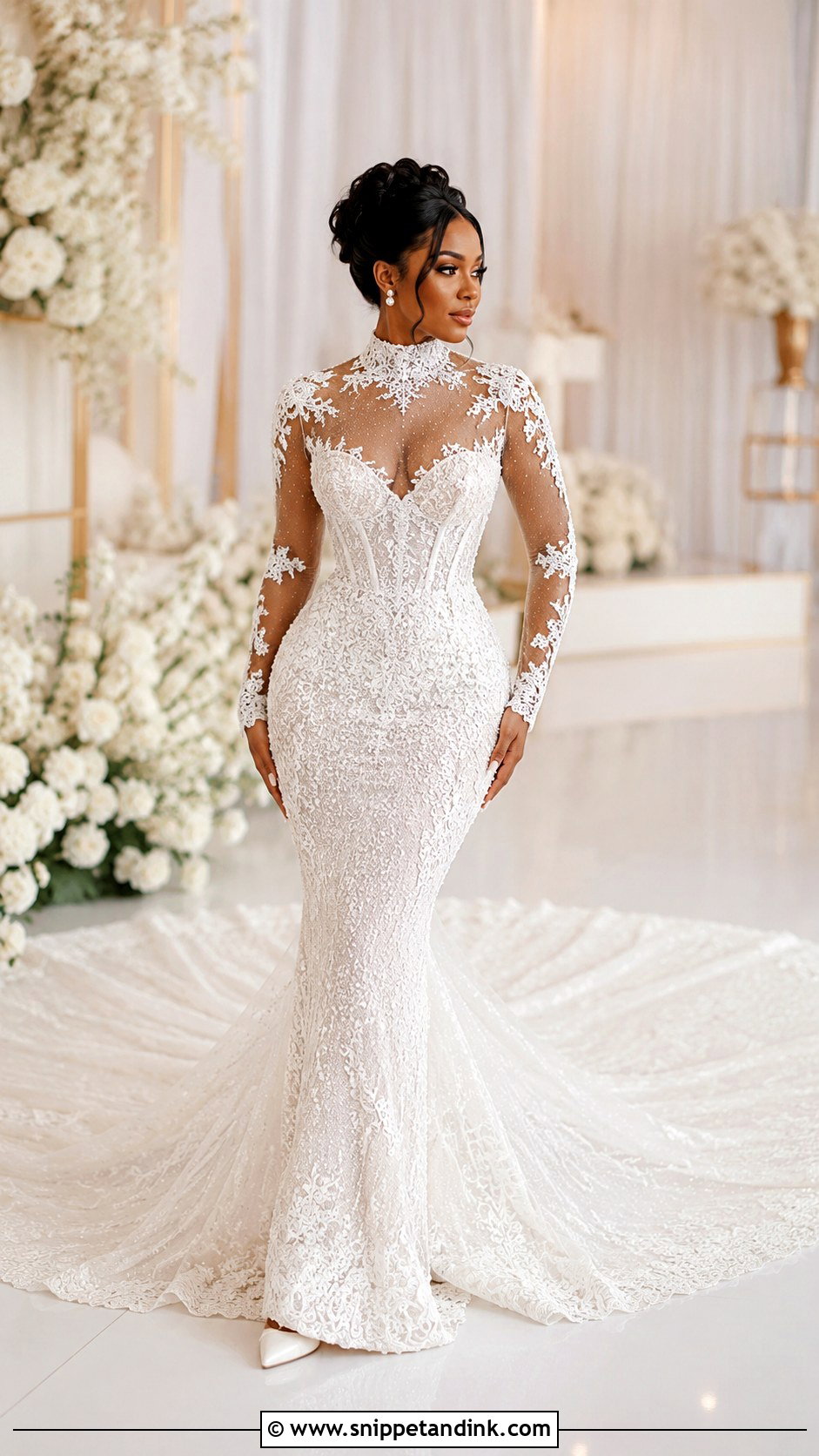 Veekee James High Neck Wedding Dress - Snippet and Ink - 25 Veekee James Wedding Dress Ideas