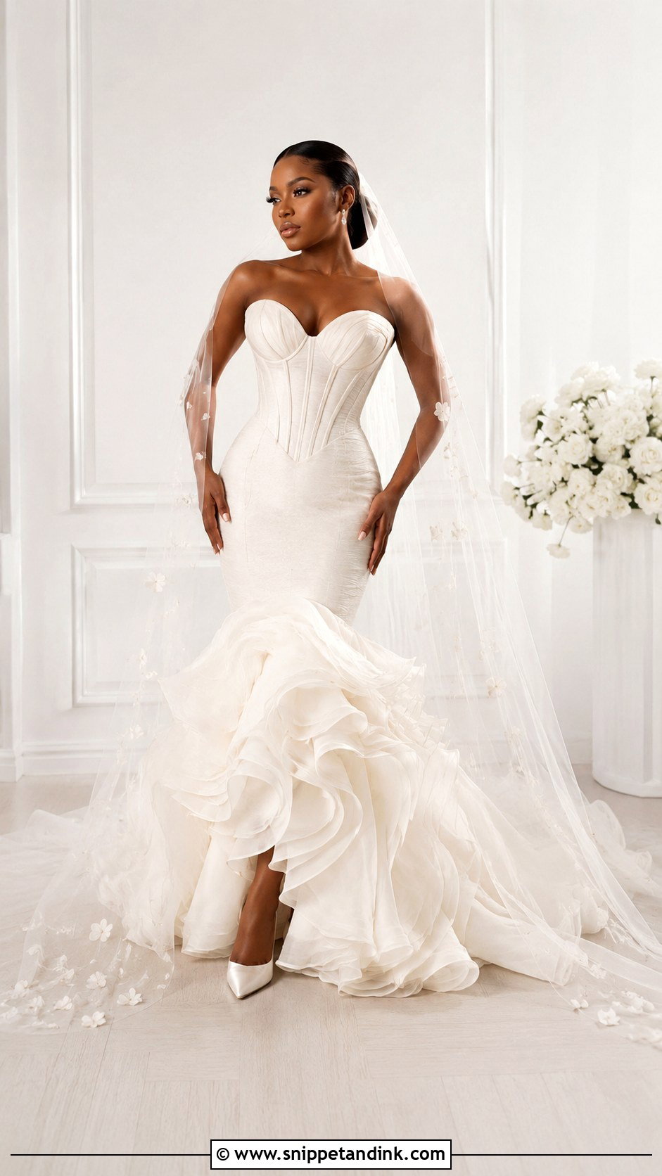 Veekee James Ruffle Wedding Dress - Snippet and Ink - 25 Veekee James Wedding Dress Ideas