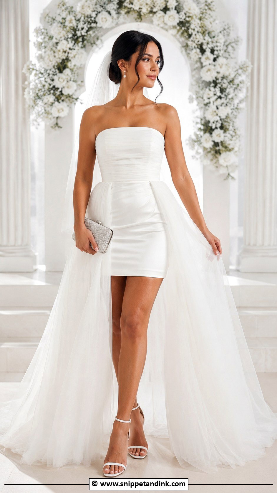 Vegas Wedding Overskirt Dress - Snippet and Ink - 30 Vegas Wedding Dress Ideas