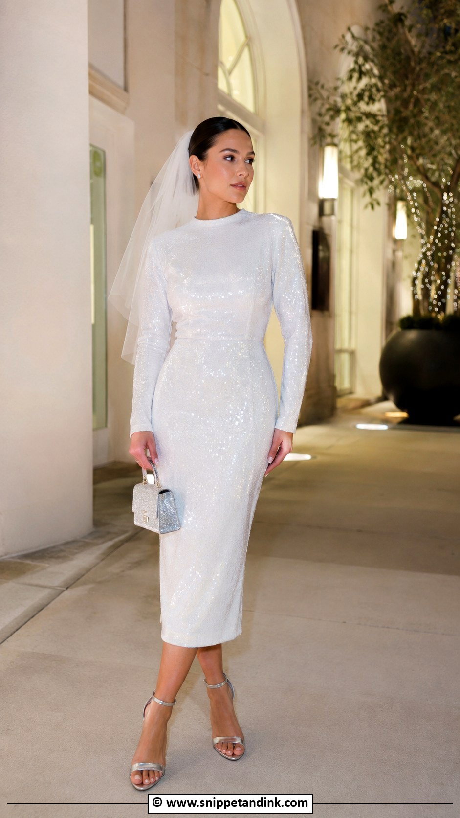 Vegas Wedding Sequin Dress - Snippet and Ink - 30 Vegas Wedding Dress Ideas