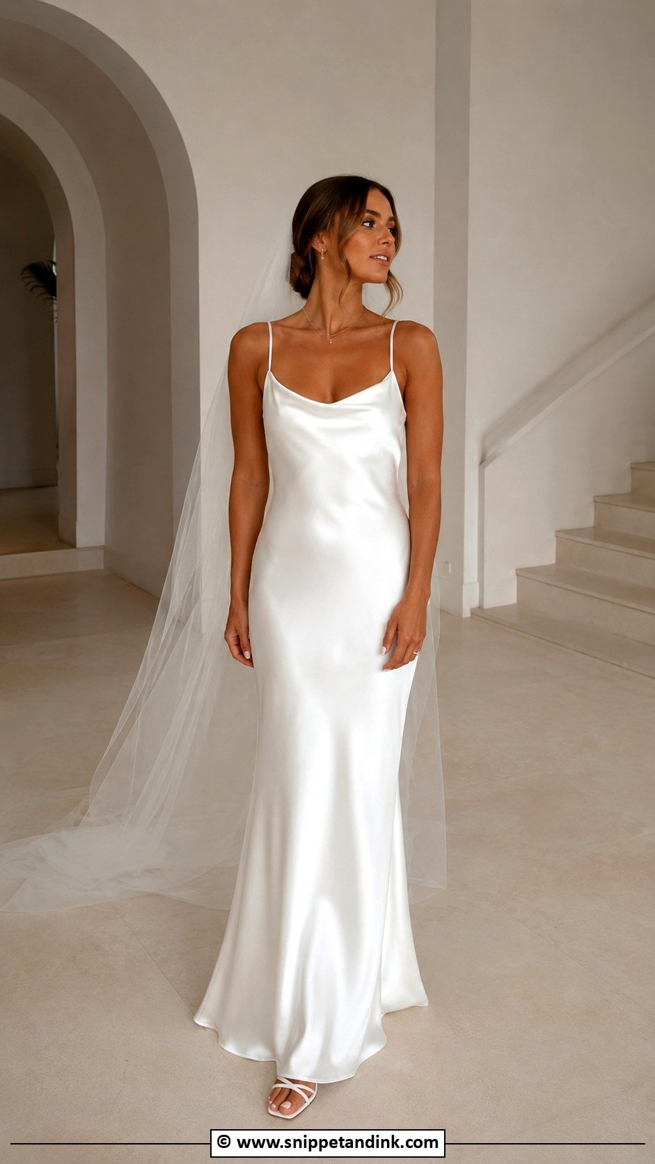 Vegas Wedding Slip Dress - Snippet and Ink - 30 Vegas Wedding Dress Ideas