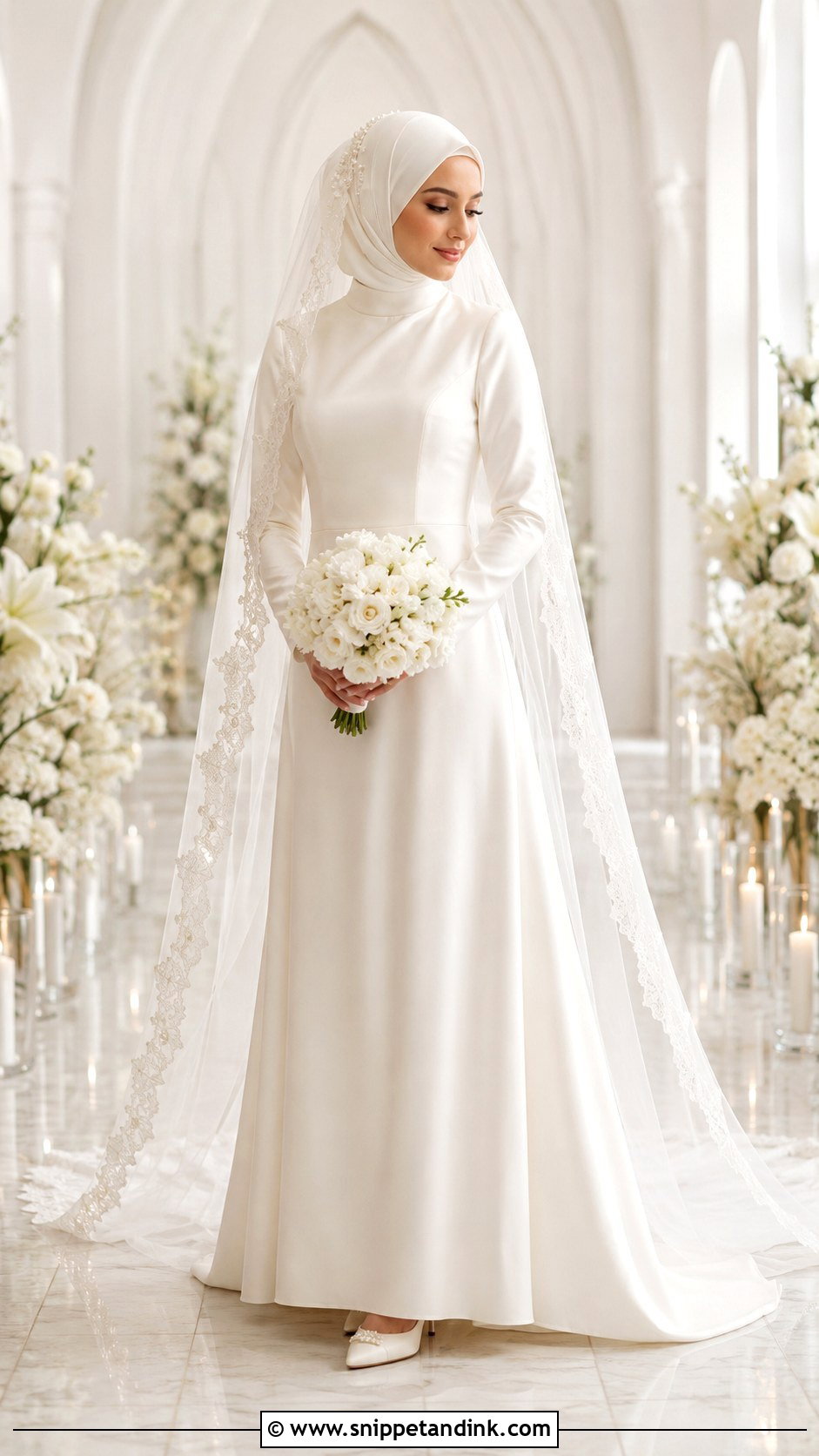Veil Hijab Bridal Look - Snippet and Ink - 25 Hijab Bridal Look Ideas