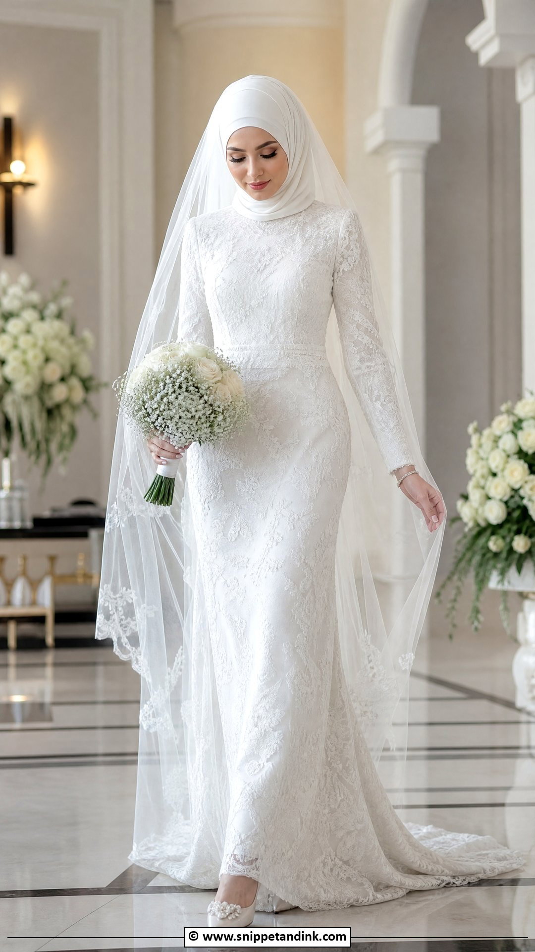 Veil Over Hijab Bride - Snippet and Ink - 35 Hijab Bride Ideas
