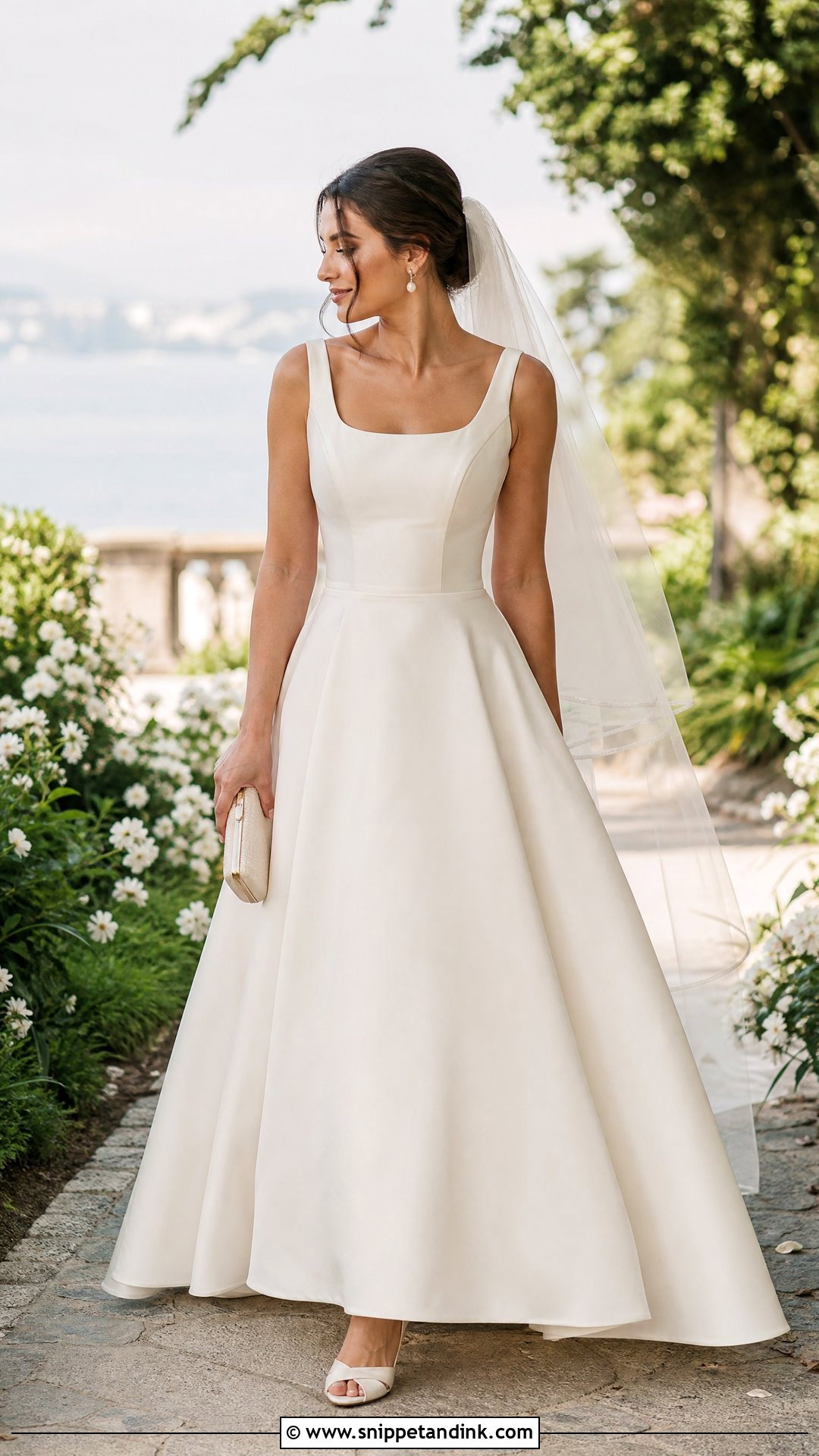 Veil With A Line Wedding Dress - Snippet and Ink - 25 Veil Outfit Ideas
