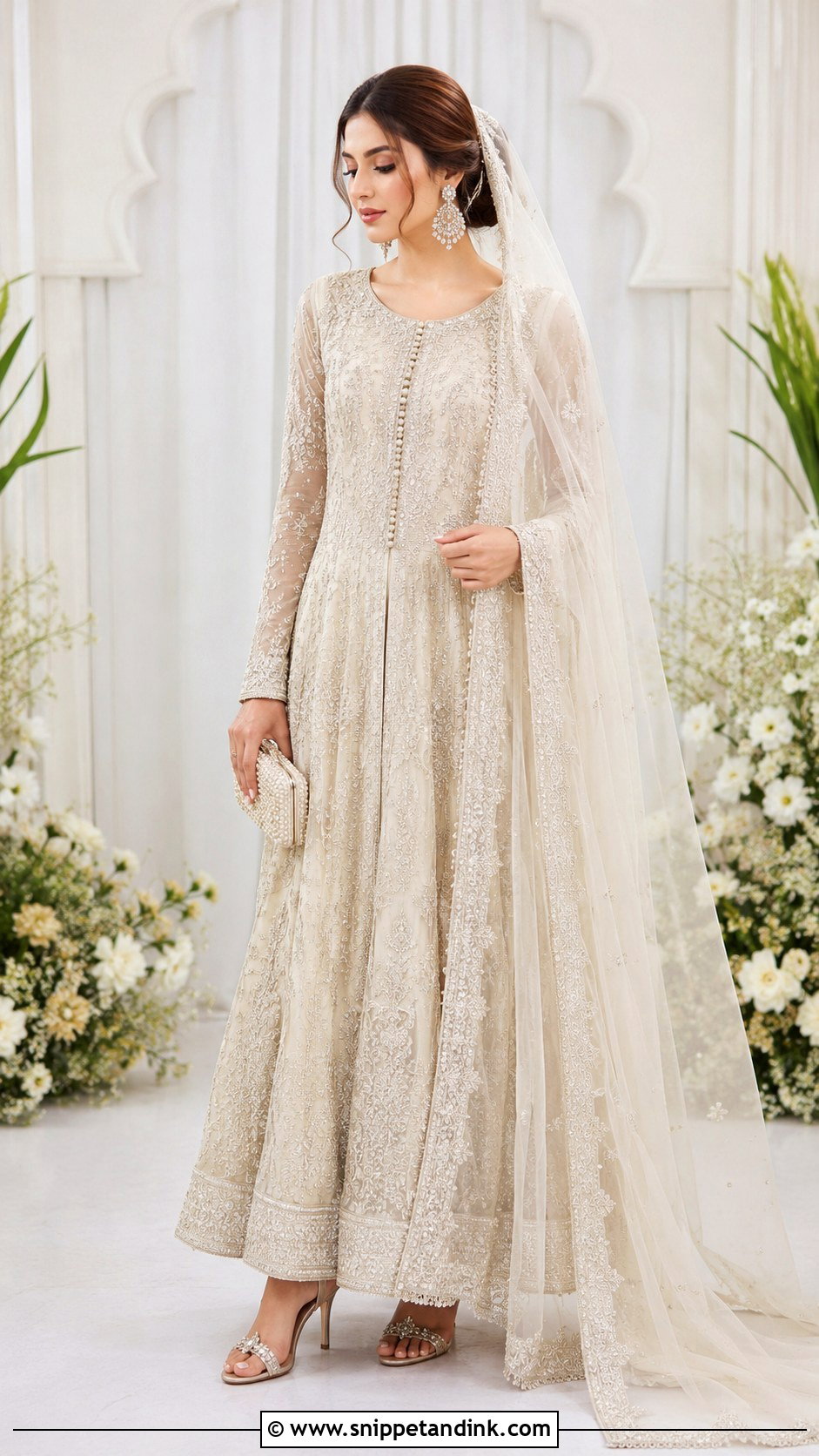 Veil With Bun Nikah Outfit - Snippet and Ink - 25 Nikah Veil Ideas