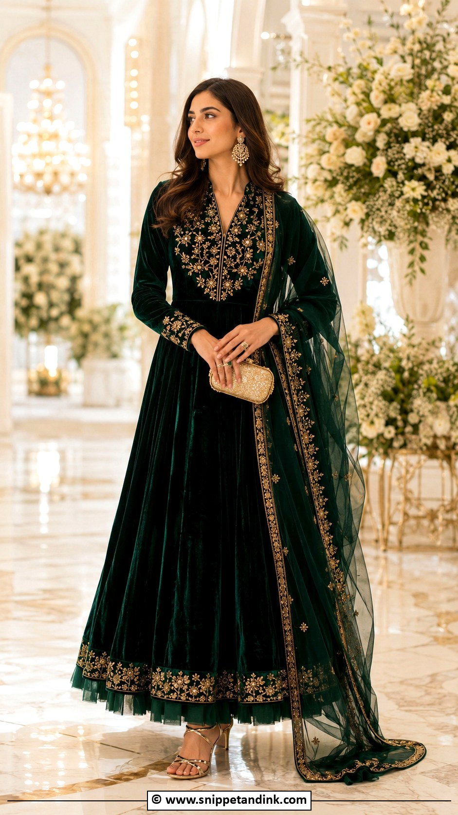 Velvet Anarkali Dress for Wedding - Snippet and Ink - 30 Anarkali Dress for Wedding Ideas