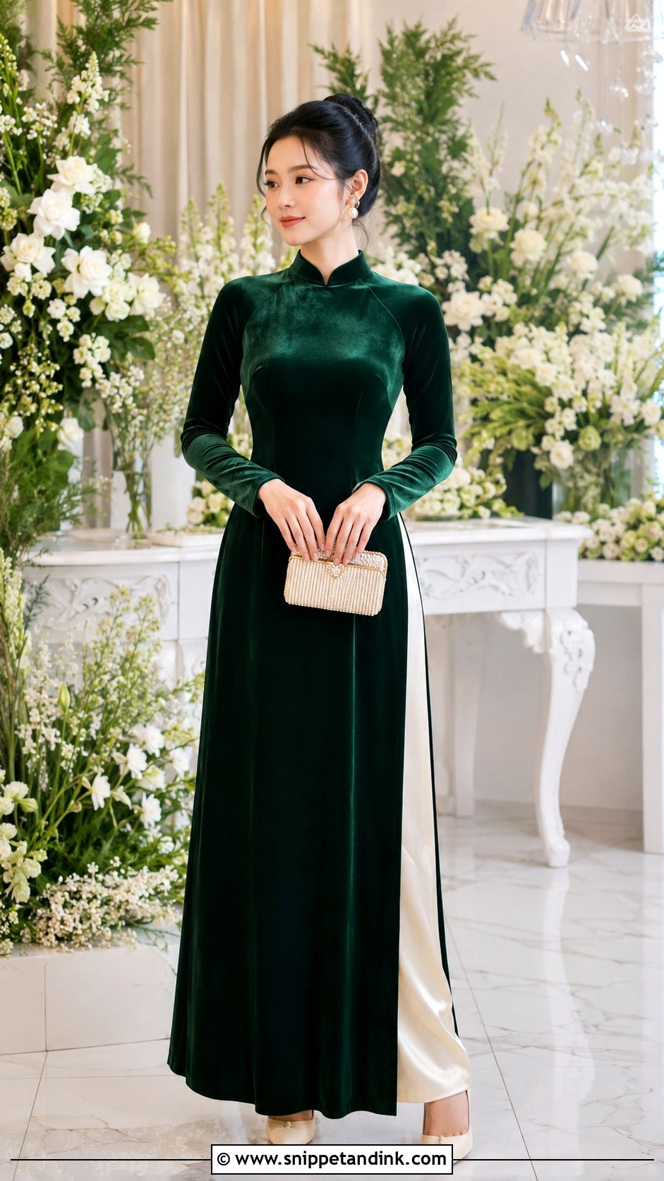 Velvet Ao Dai For Winter Wedding - Snippet and Ink - 25 Wedding Ao Dai Ideas