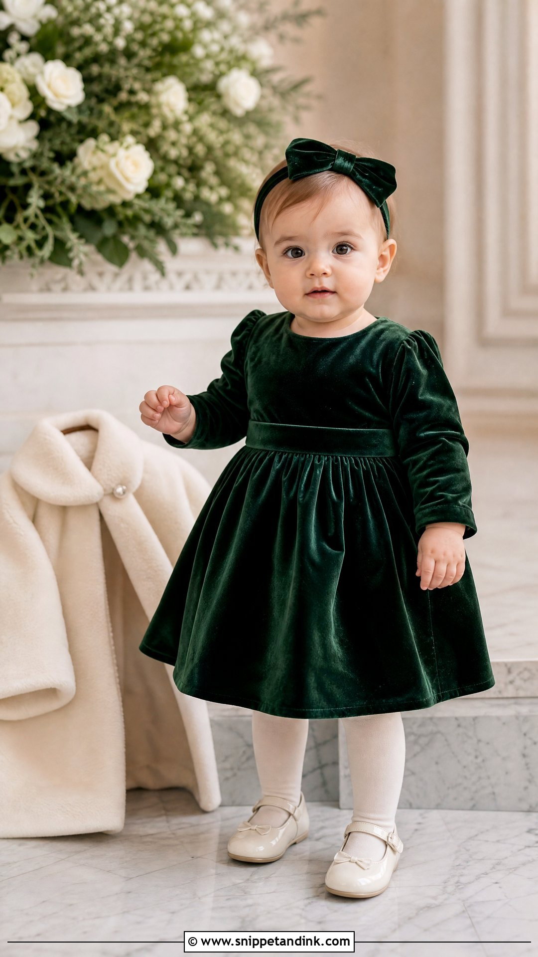 Velvet Baby Wedding Dress - Snippet and Ink - 20 Baby in Wedding Dress Ideas