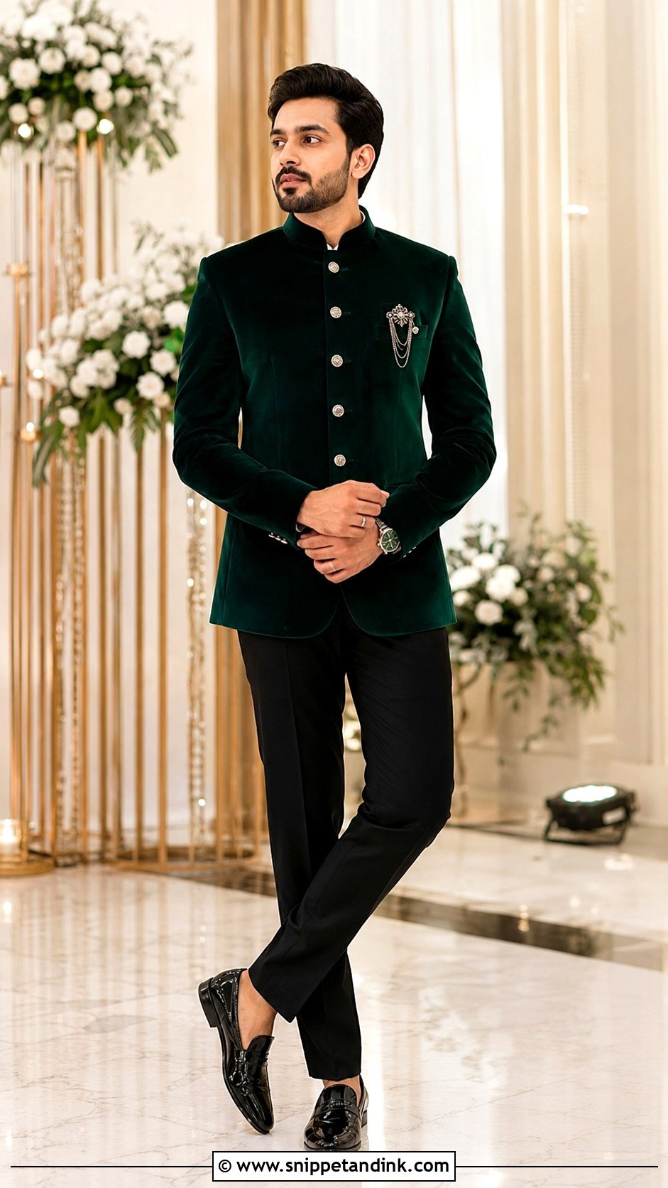 Velvet Bandhgala For Bride Brother - Snippet and Ink - 20 Bride Brother Outfit Ideas