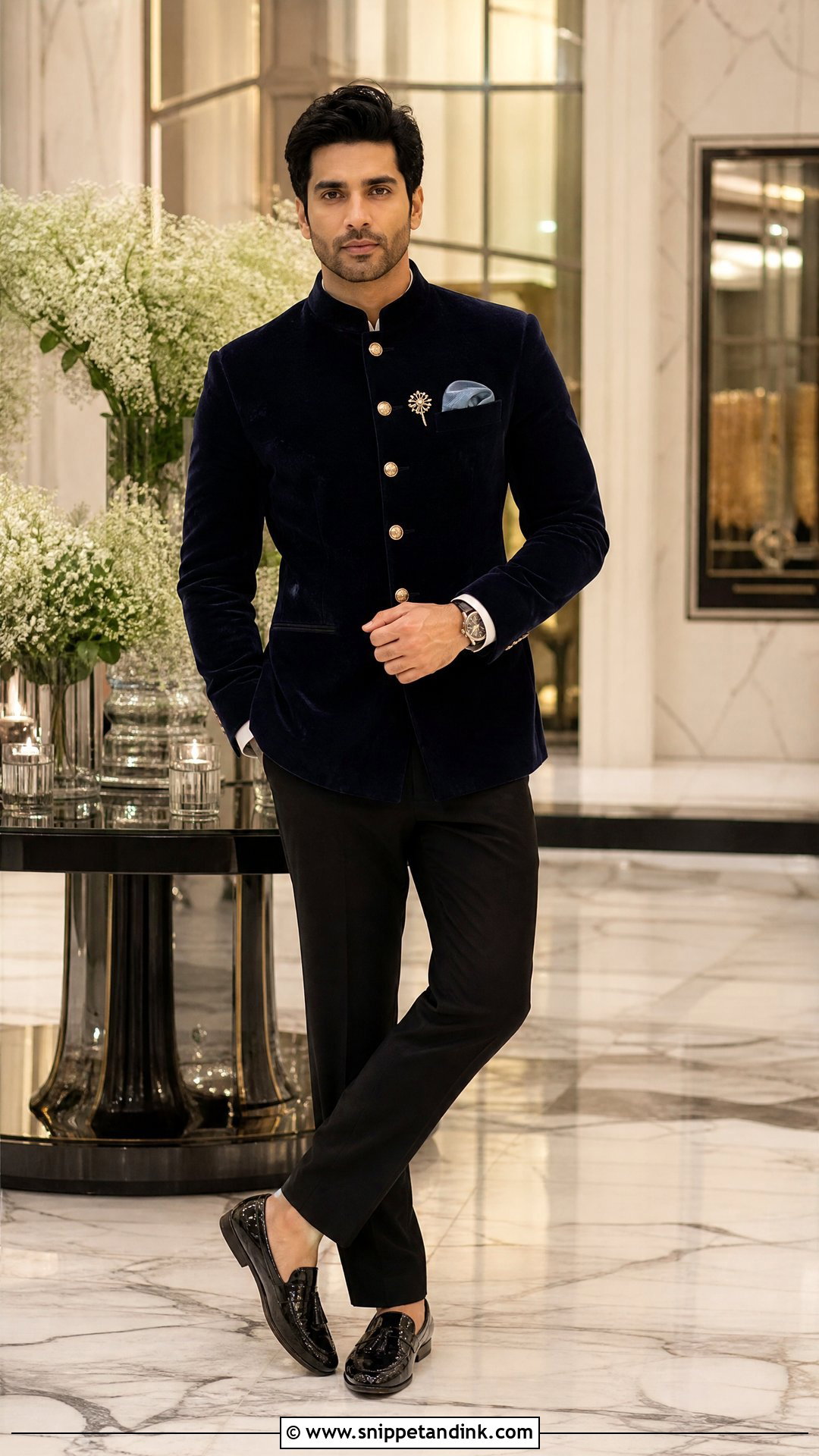 Velvet Bandhgala Outfit for Brides Brother - Snippet and Ink - 20 Outfit for Brides Brother Ideas