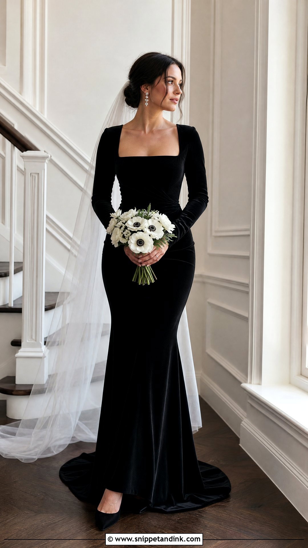 Velvet Black Wedding Dress - Snippet and Ink - 20 Tight Fitting Black Wedding Dress Ideas