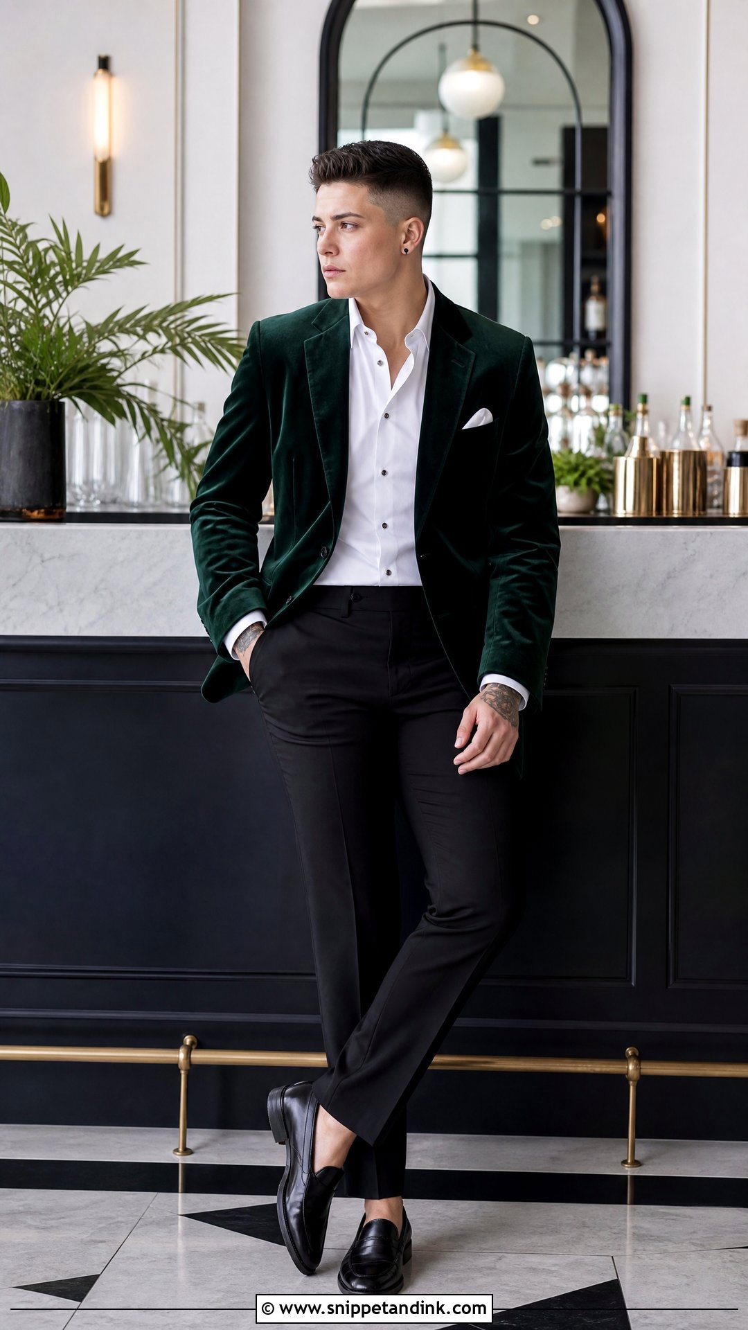 Velvet Blazer Masc Wedding Outfit - Snippet and Ink - 25 Masc Wedding Outfits