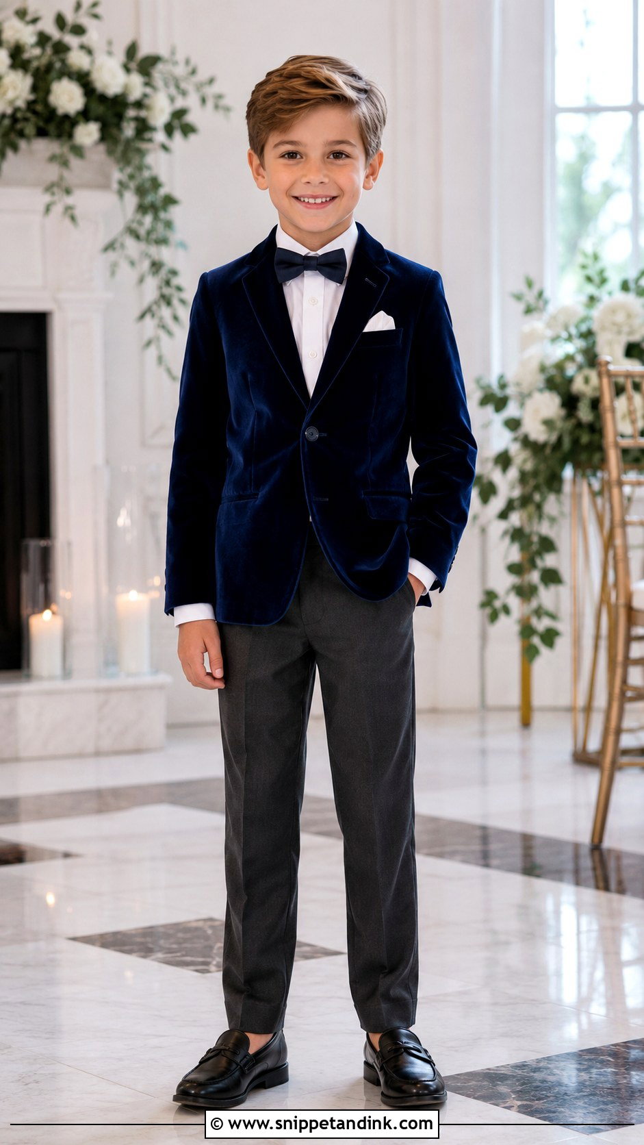 Velvet Blazer Ring Boy Outfit - Snippet and Ink - 25 Ring Boy Outfits