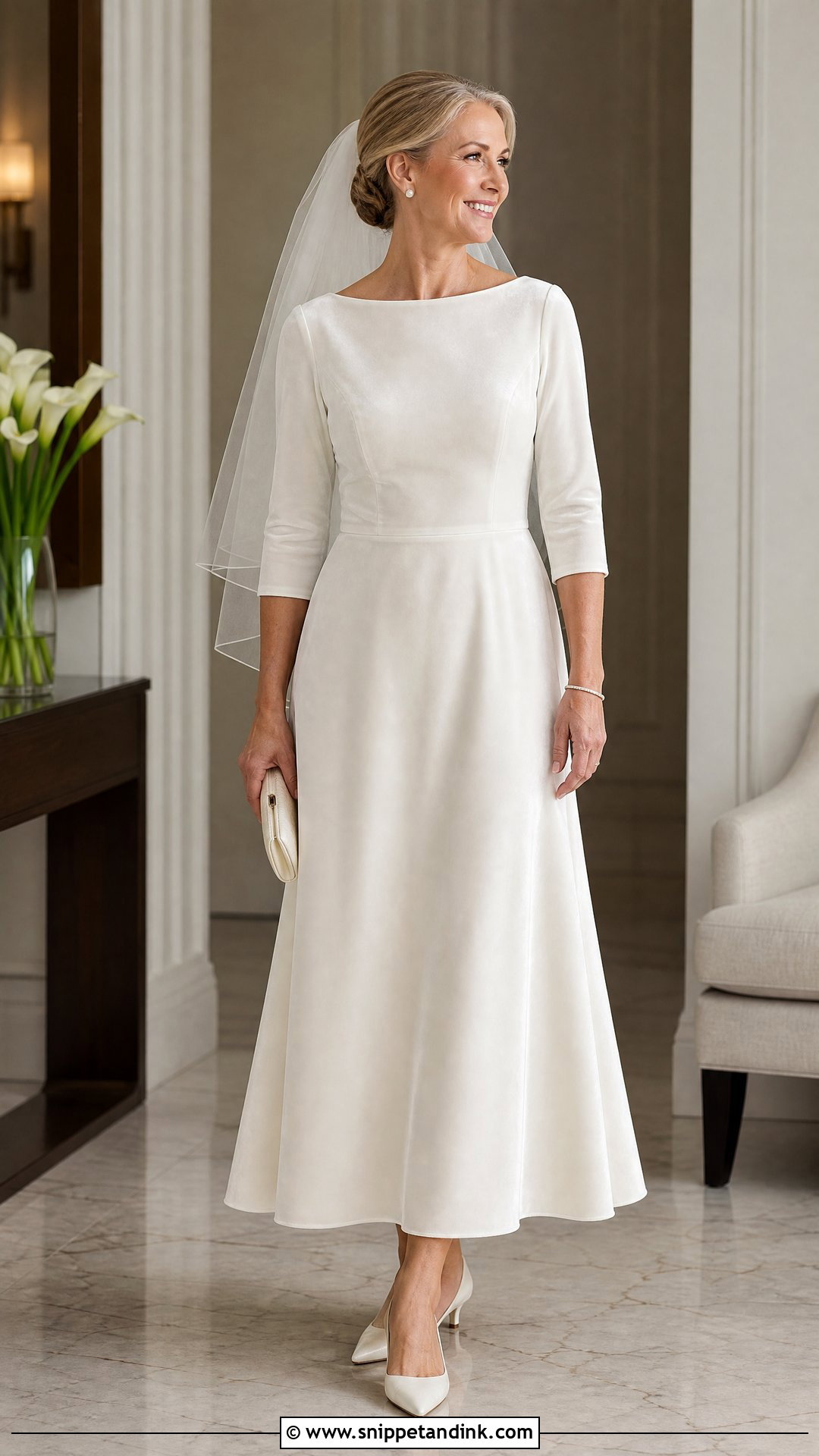 Velvet Bridal Dress With Bateau Neckline - Snippet and Ink - 20 Velvet Bridal Dress Ideas