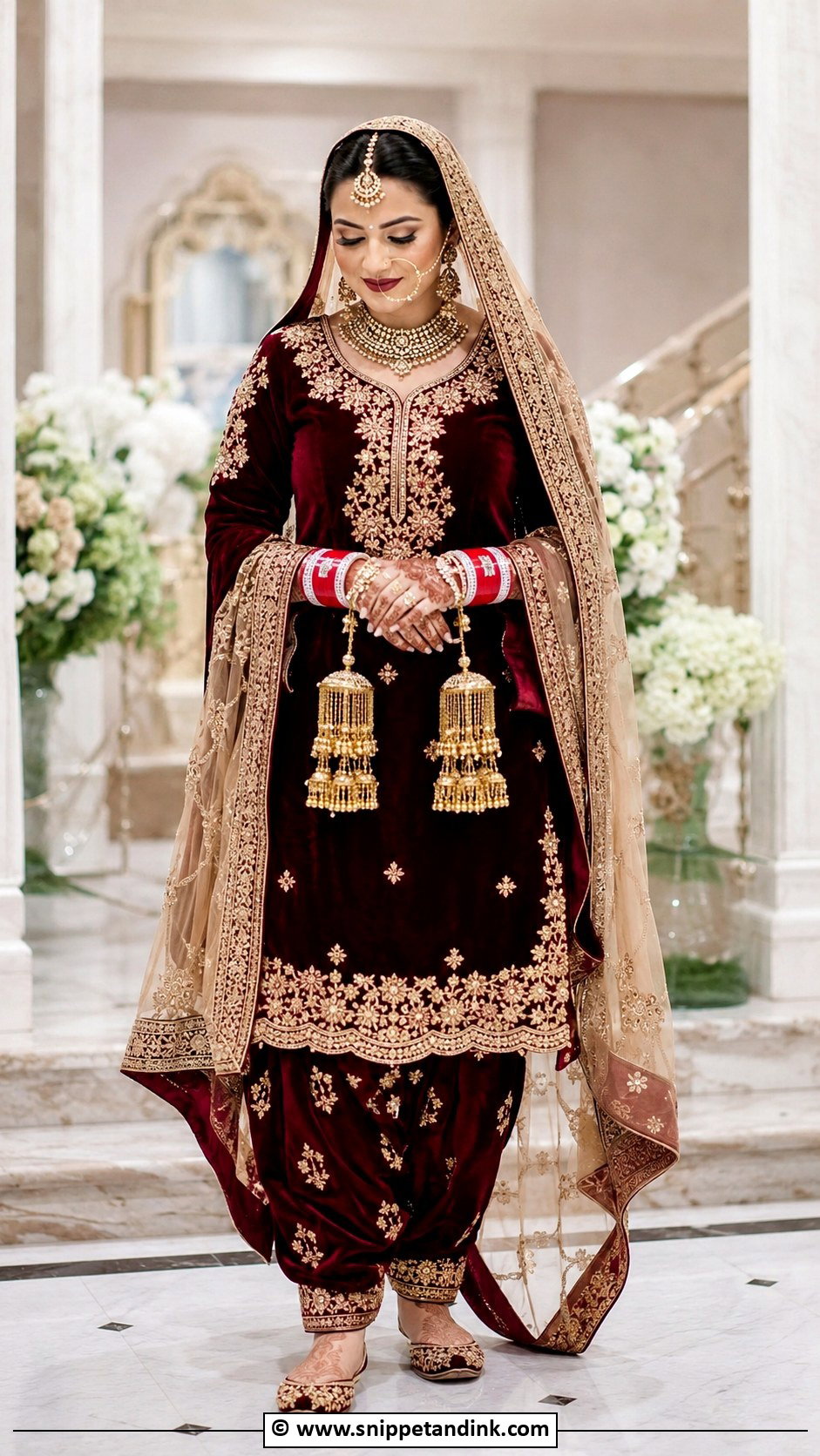 Velvet Bridal Salwar Suit - Snippet and Ink - 25 Bridal Suits Punjabi Sikh Bride