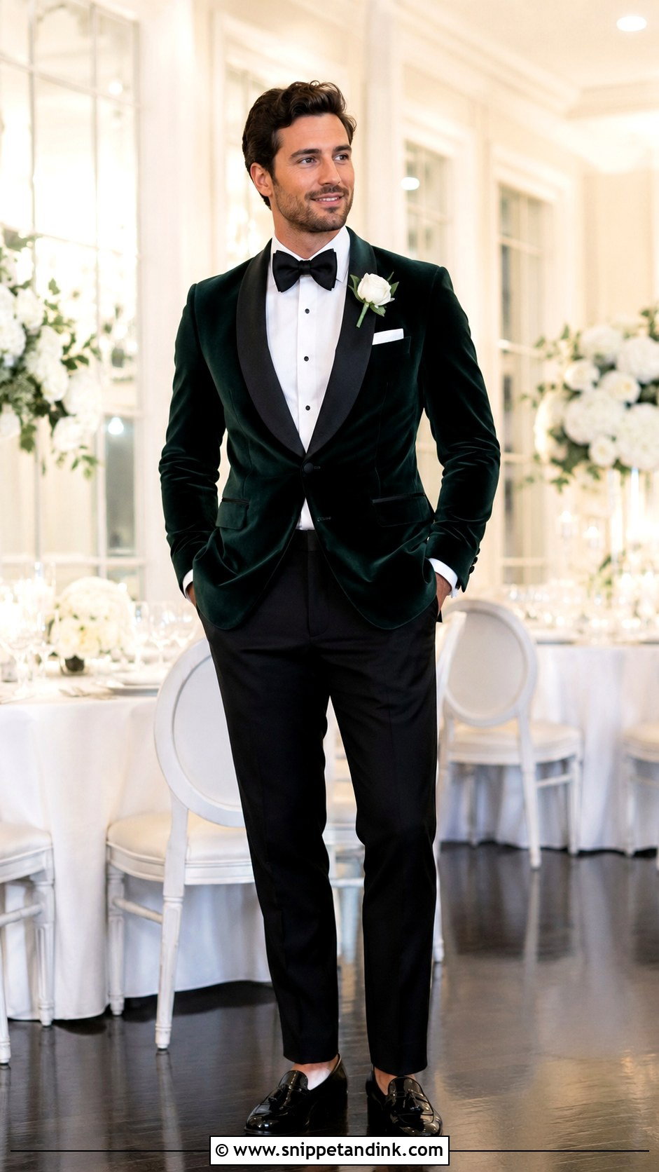 Velvet Dinner Jacket Bridesman Attire - Snippet and Ink - 20 Bridesmen Attire Ideas